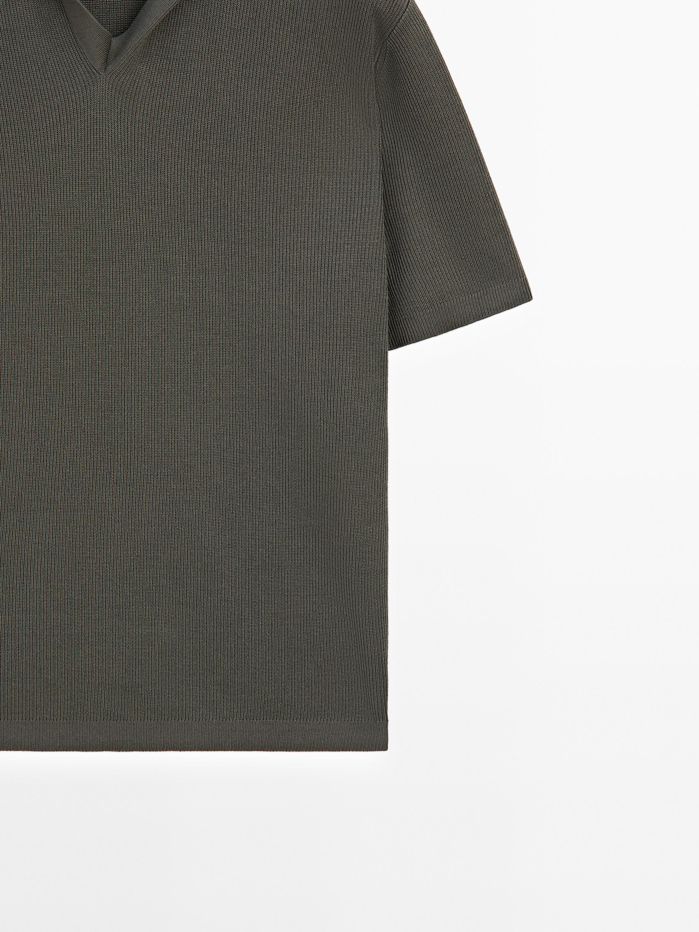 Mercerised cotton short sleeve polo shirt