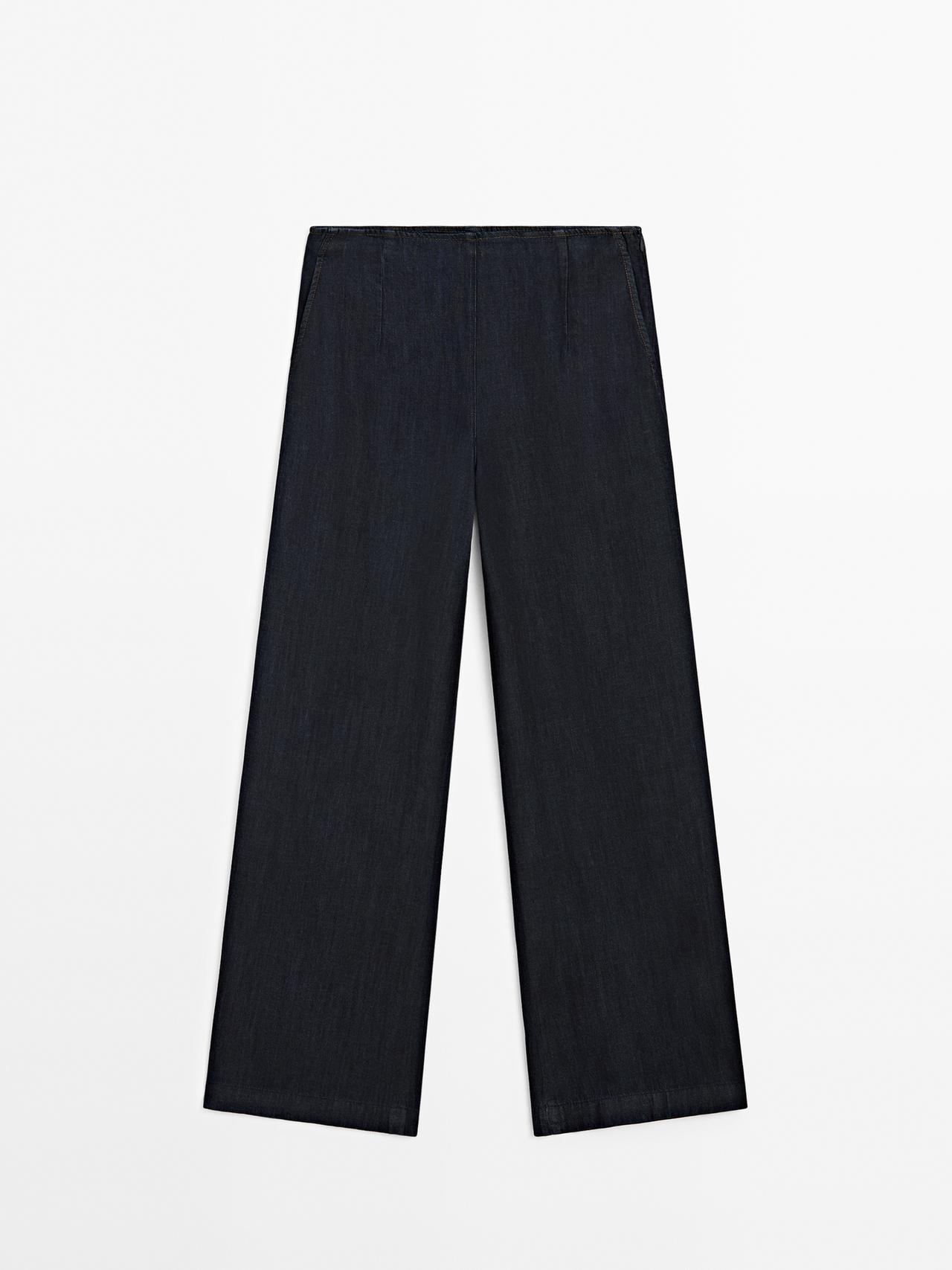 Massimo Dutti - Dame - Barrel Fit Jeans - Mørkeblå - 40