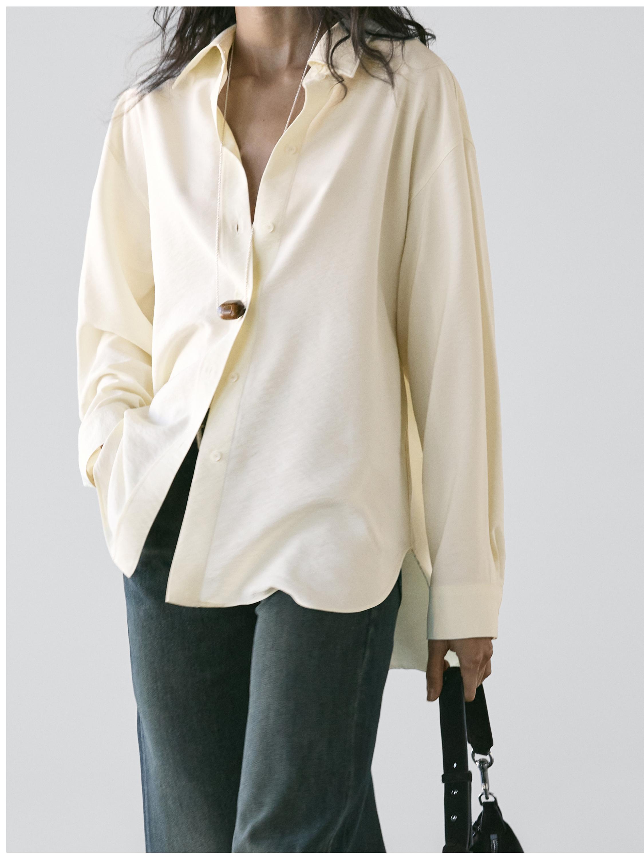 Oversize long sleeve shirt — Off white