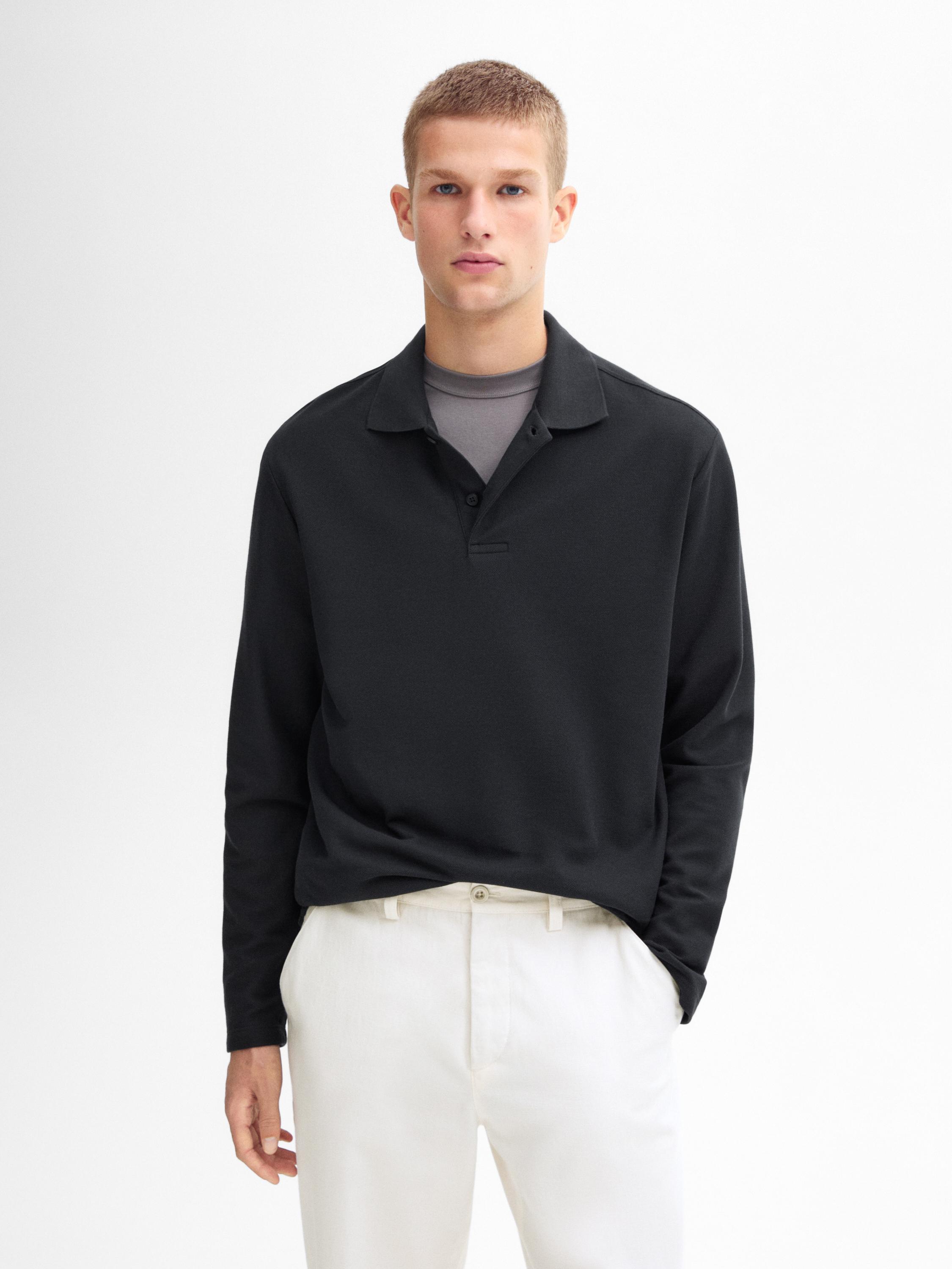 Polo à manches longues décontracté