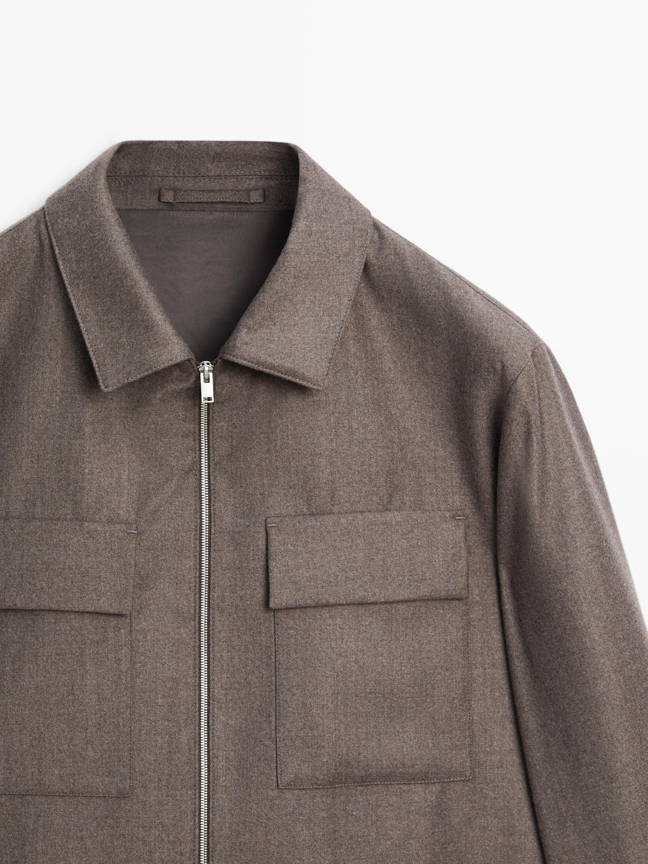 100% wool flannel jacket
