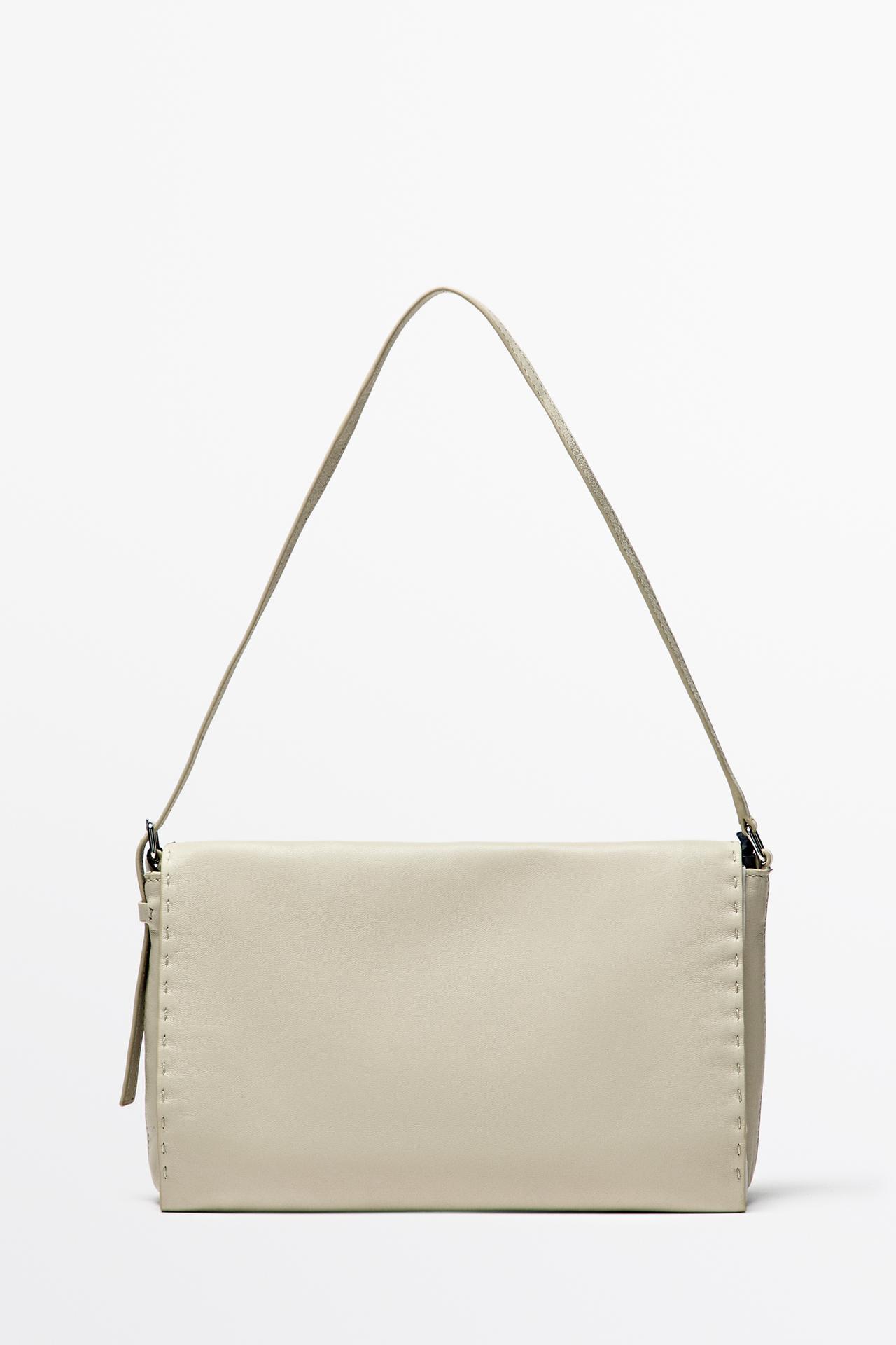 Nappa leather mini bag with stitch detail — Gold