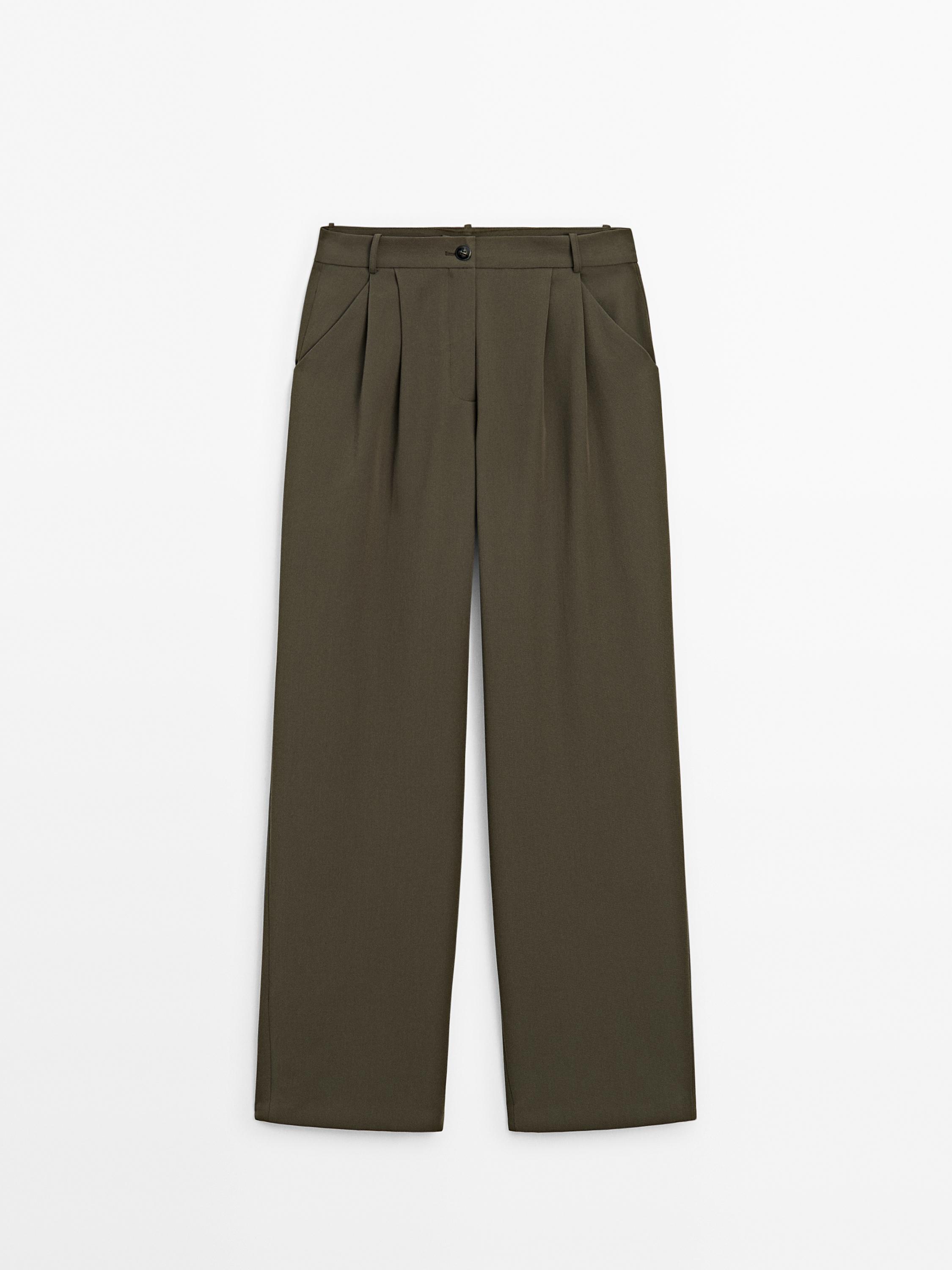 Pantalon straight à double pince