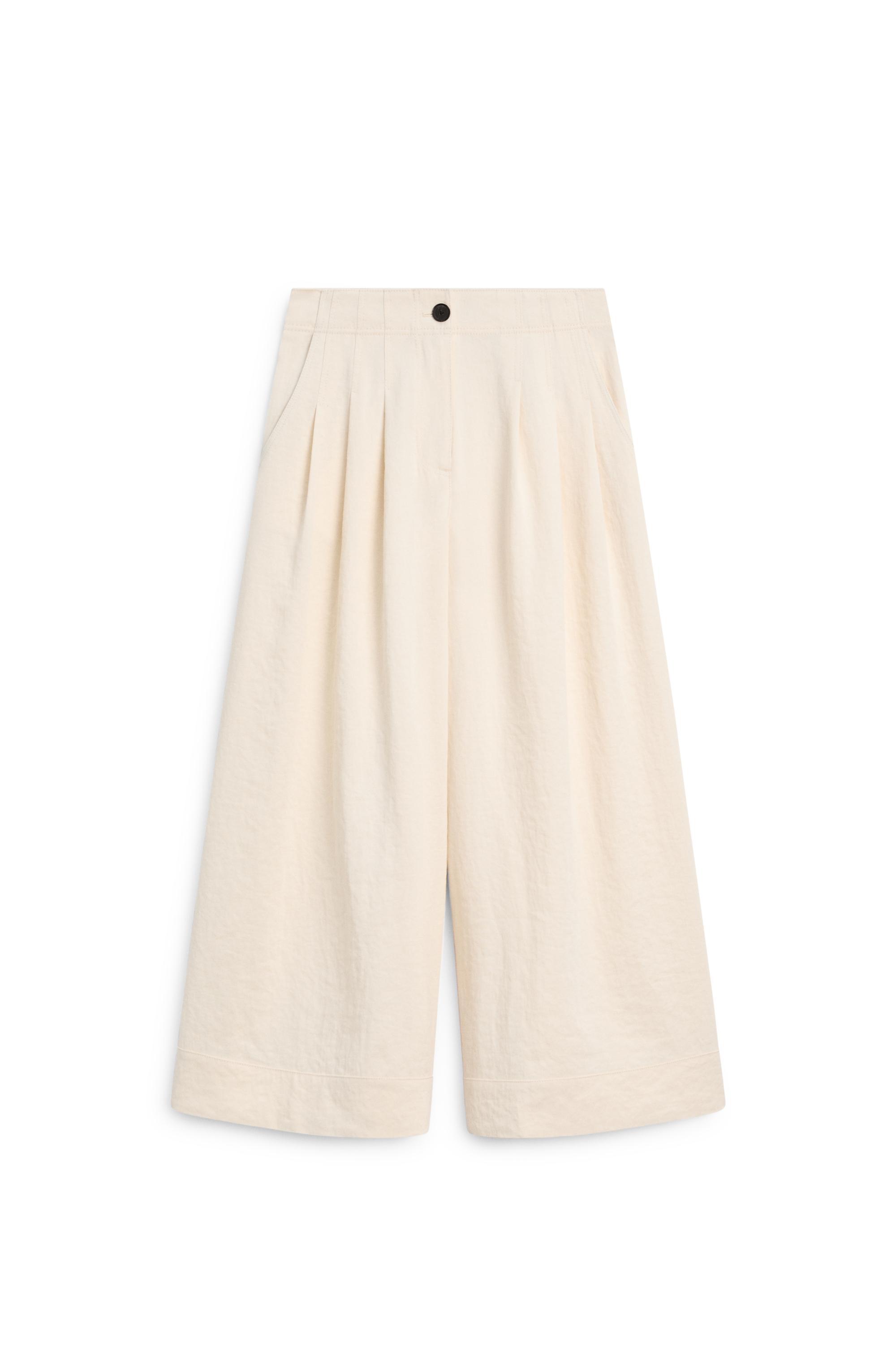Massimo Dutti Geniş paça crop pantolon