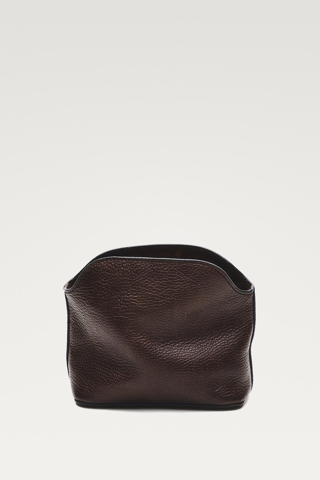 Massimo Dutti Mini nappa dəri əl çantası