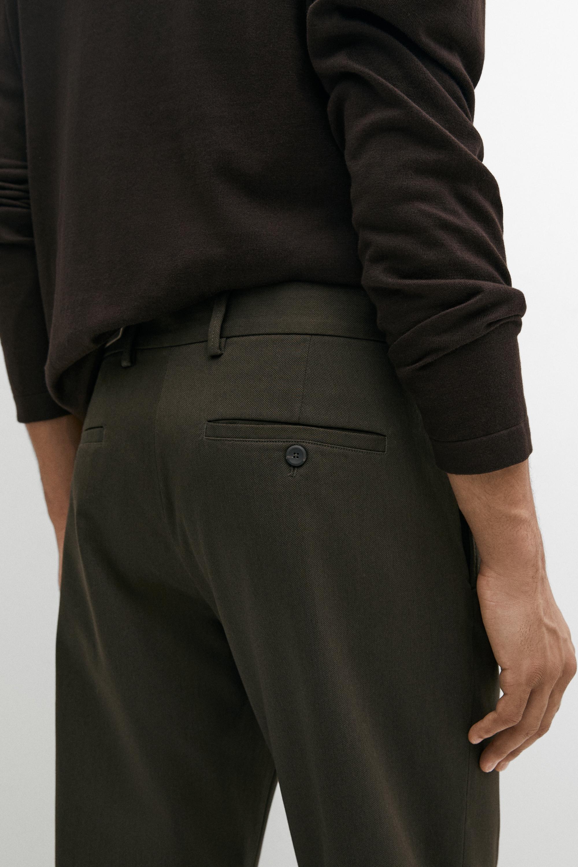 Slim fit pants — BROWN