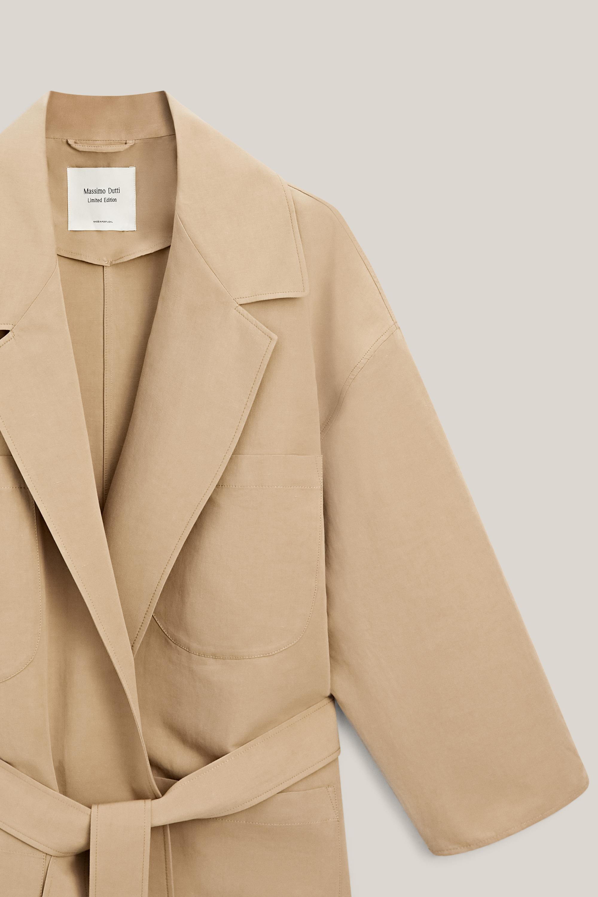 Oversize cotton and linen jacket - LIMITED EDITION — BEIGE