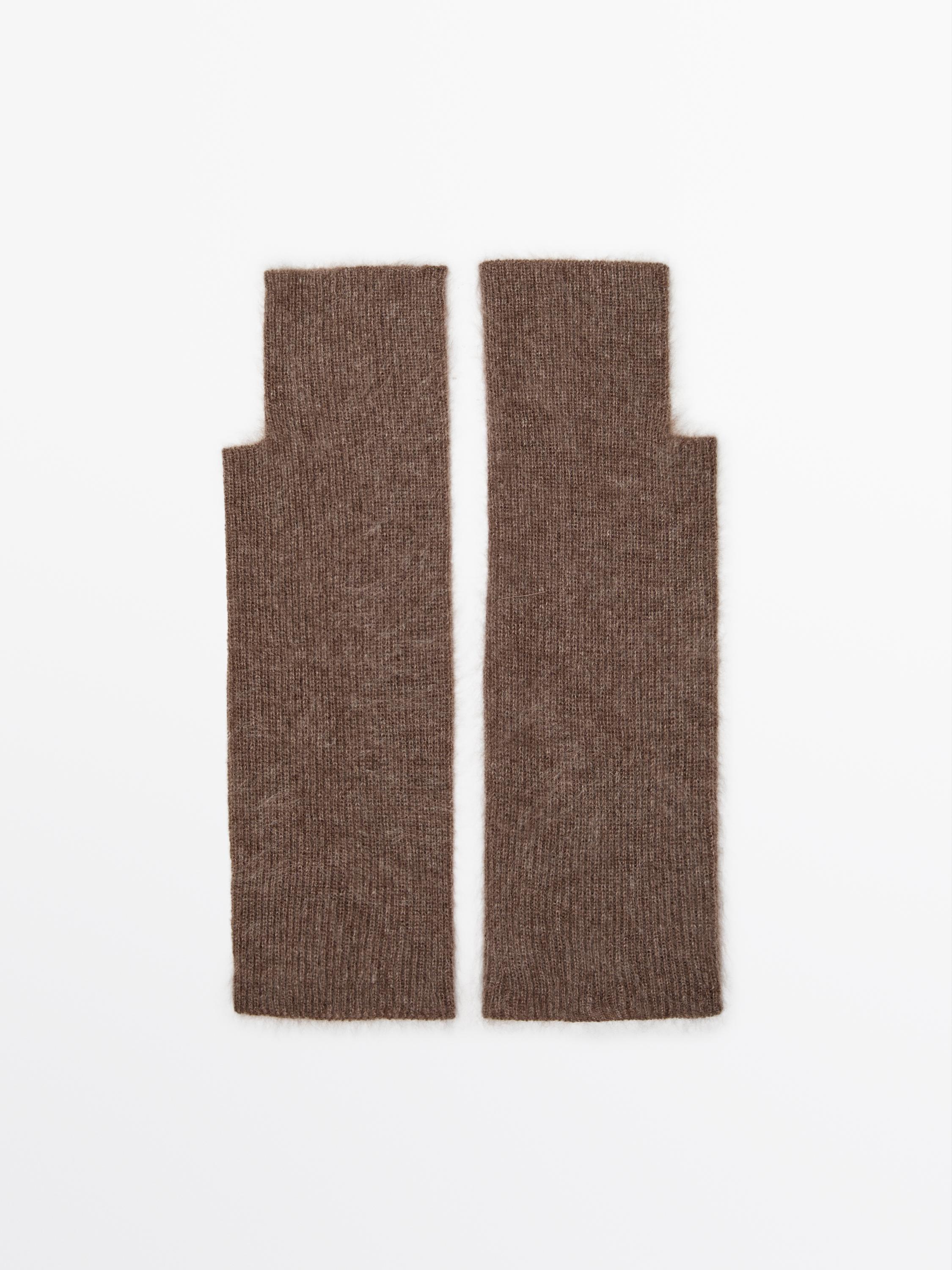 100%喀什米爾山羊絨長針織連指手套