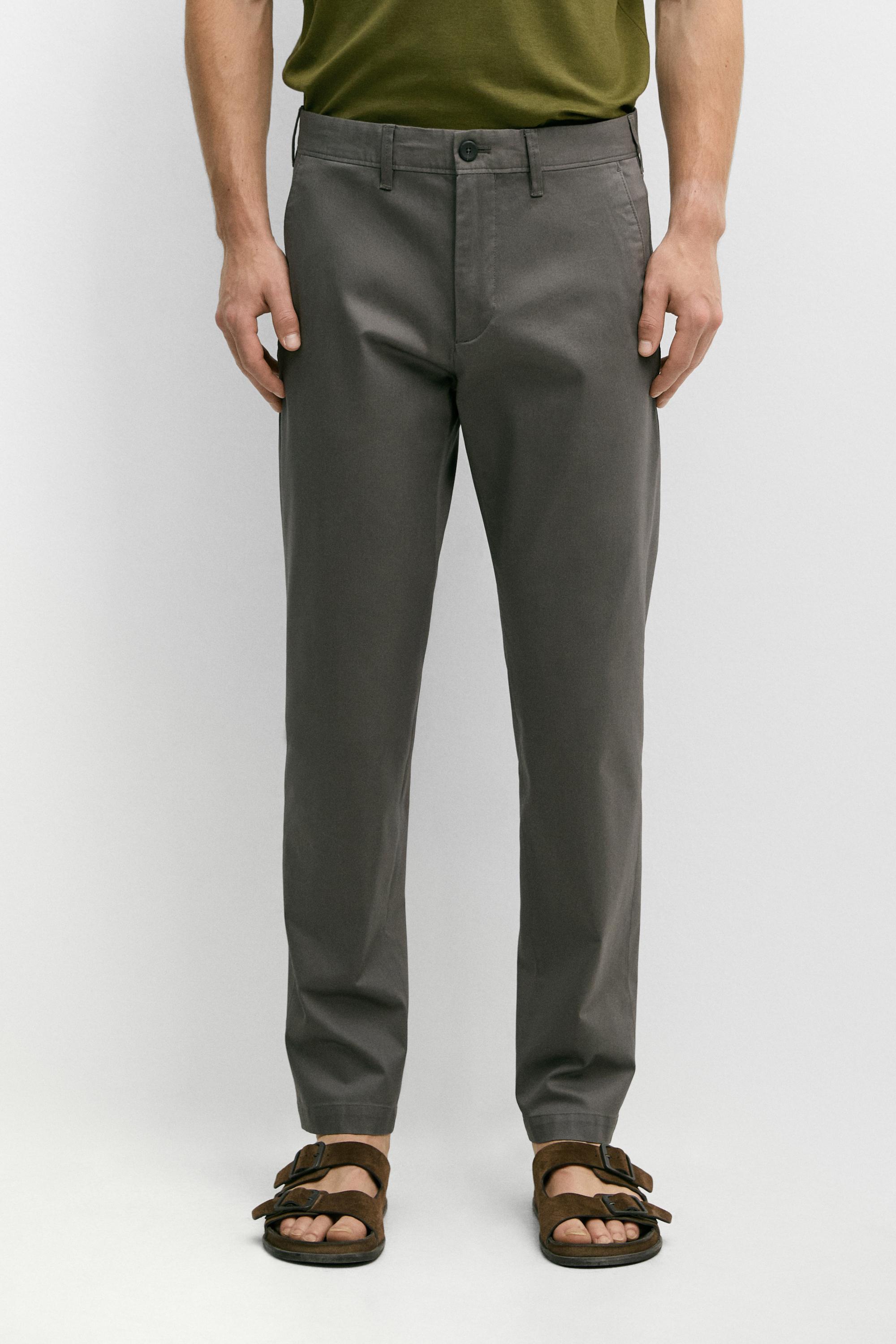 Slim-Fit-Hose aus Baumwollmischgewebe