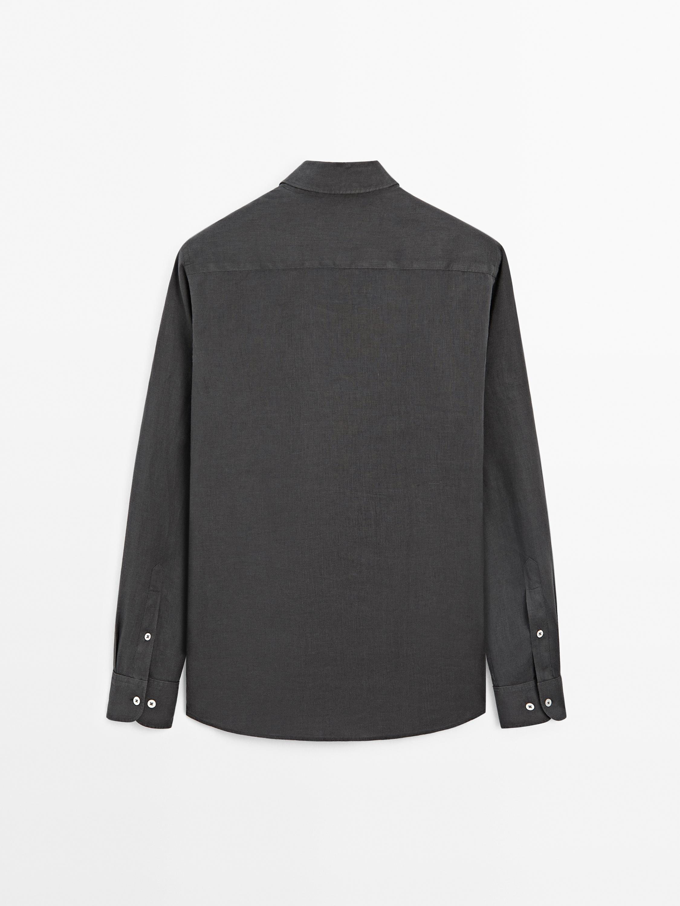 Regular fit 100% linen shirt