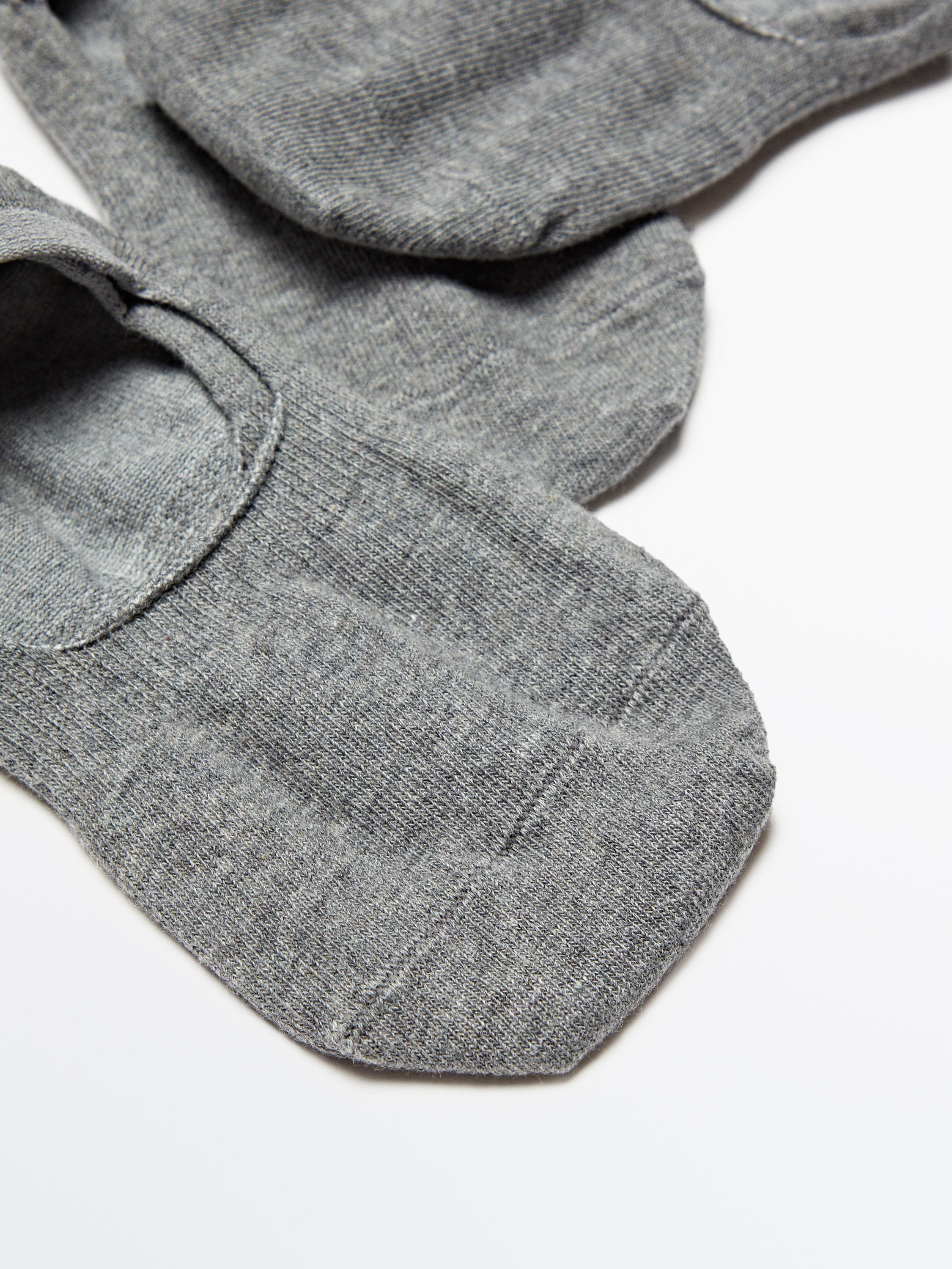 Pack of 3 pairs of no-show cotton blend socks