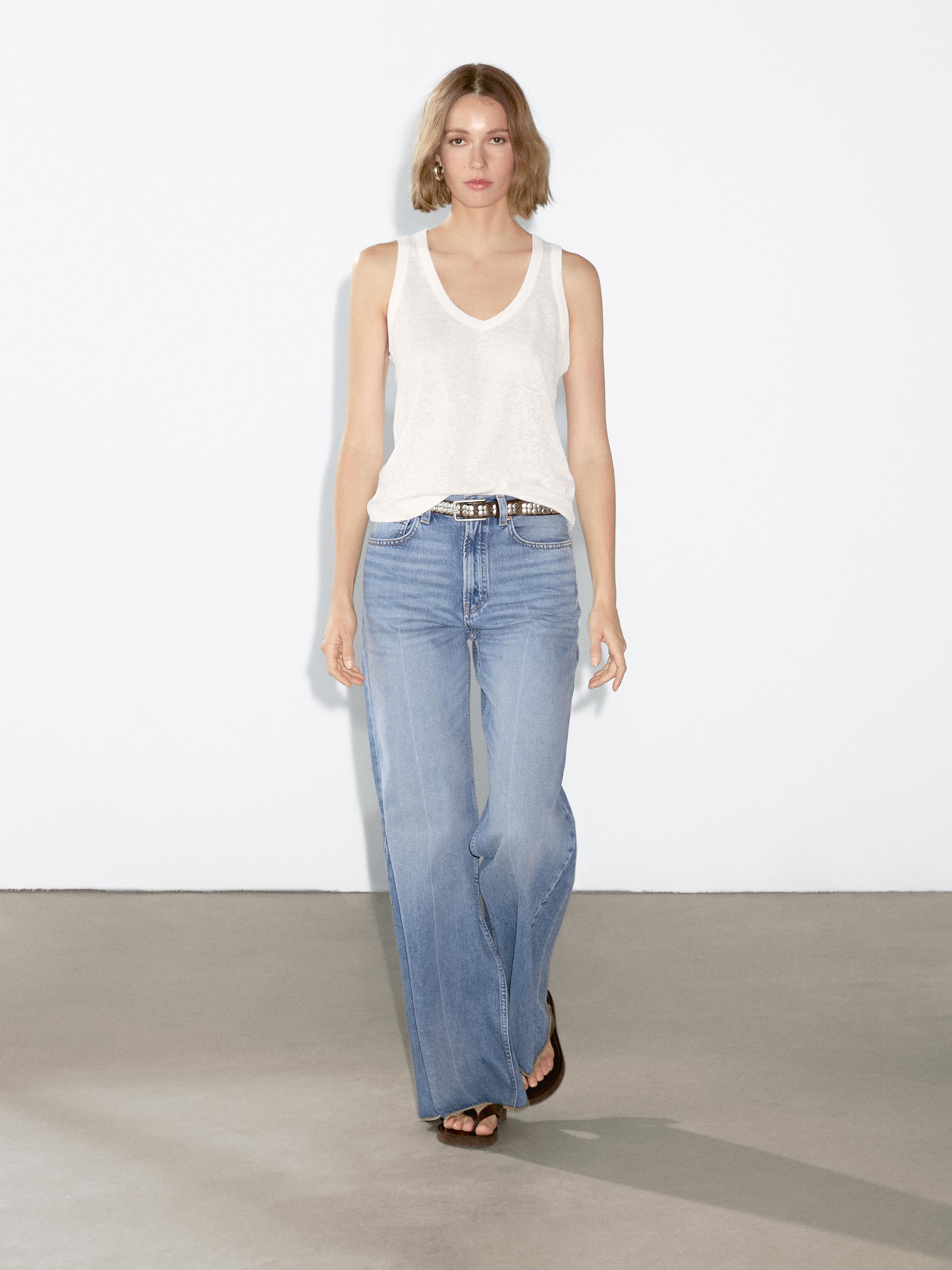100% linen tank top