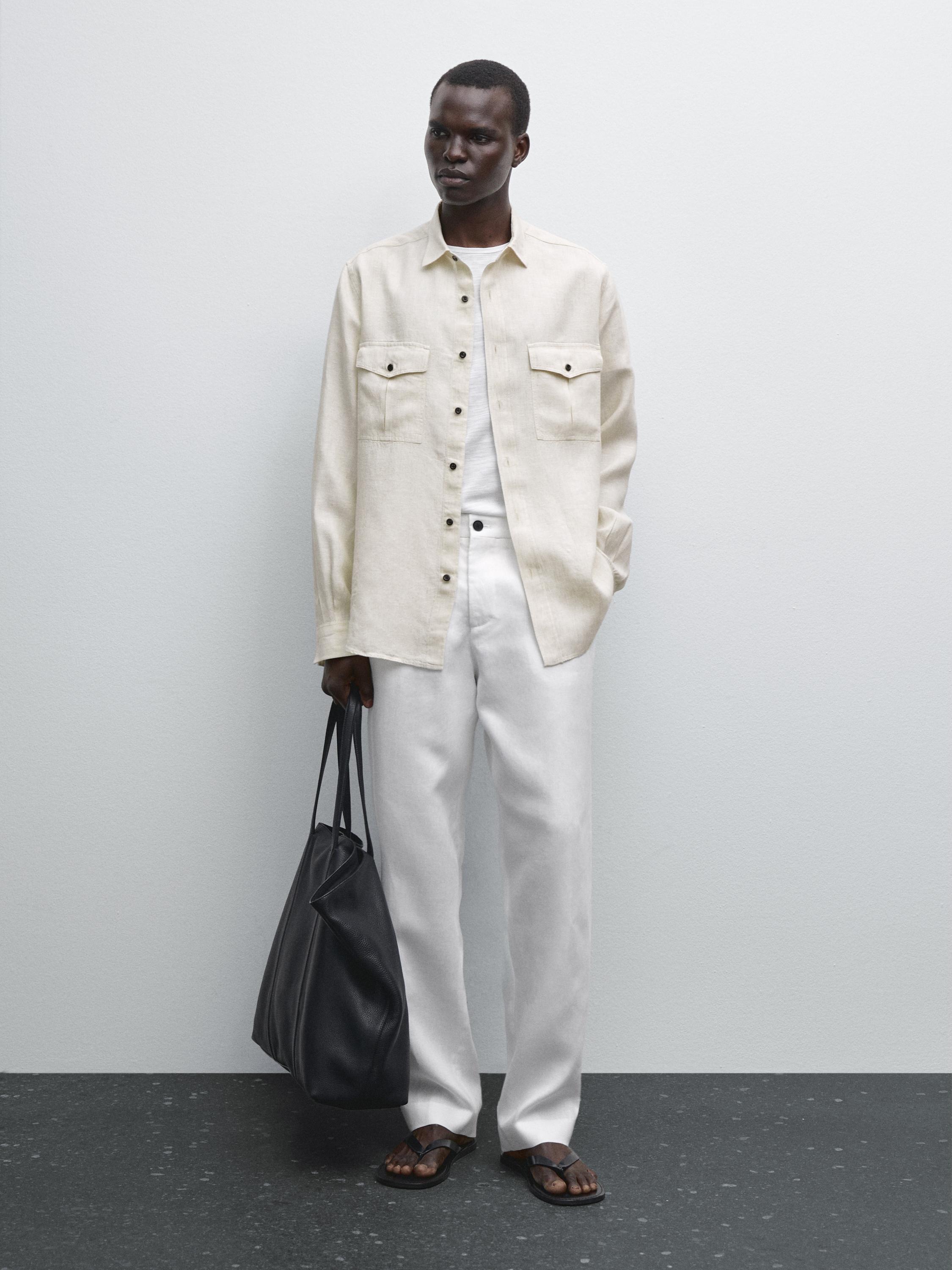 100% linen regular fit shirt