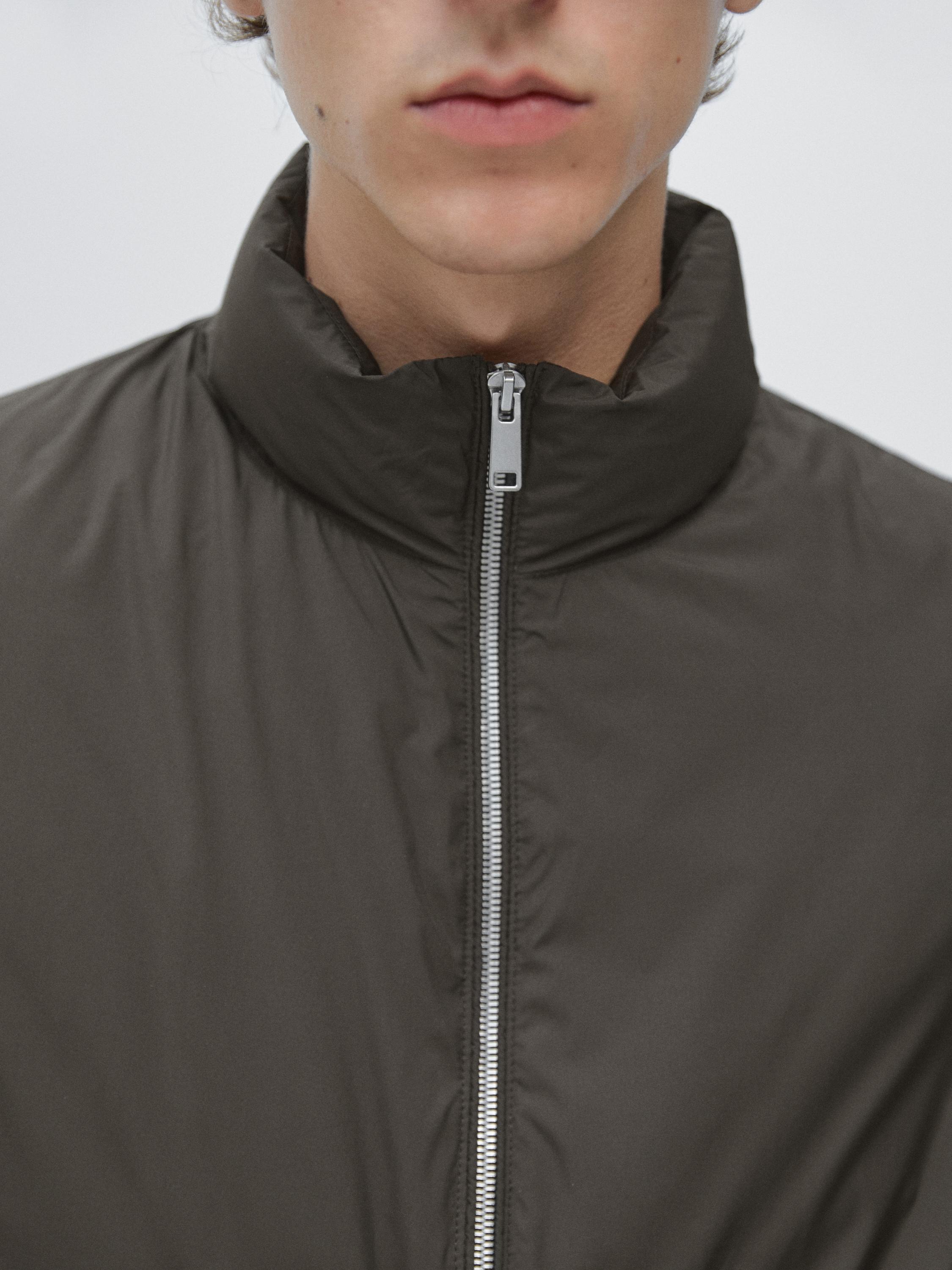 Water-repellent extra lightweight puffer gilet — Chocolate