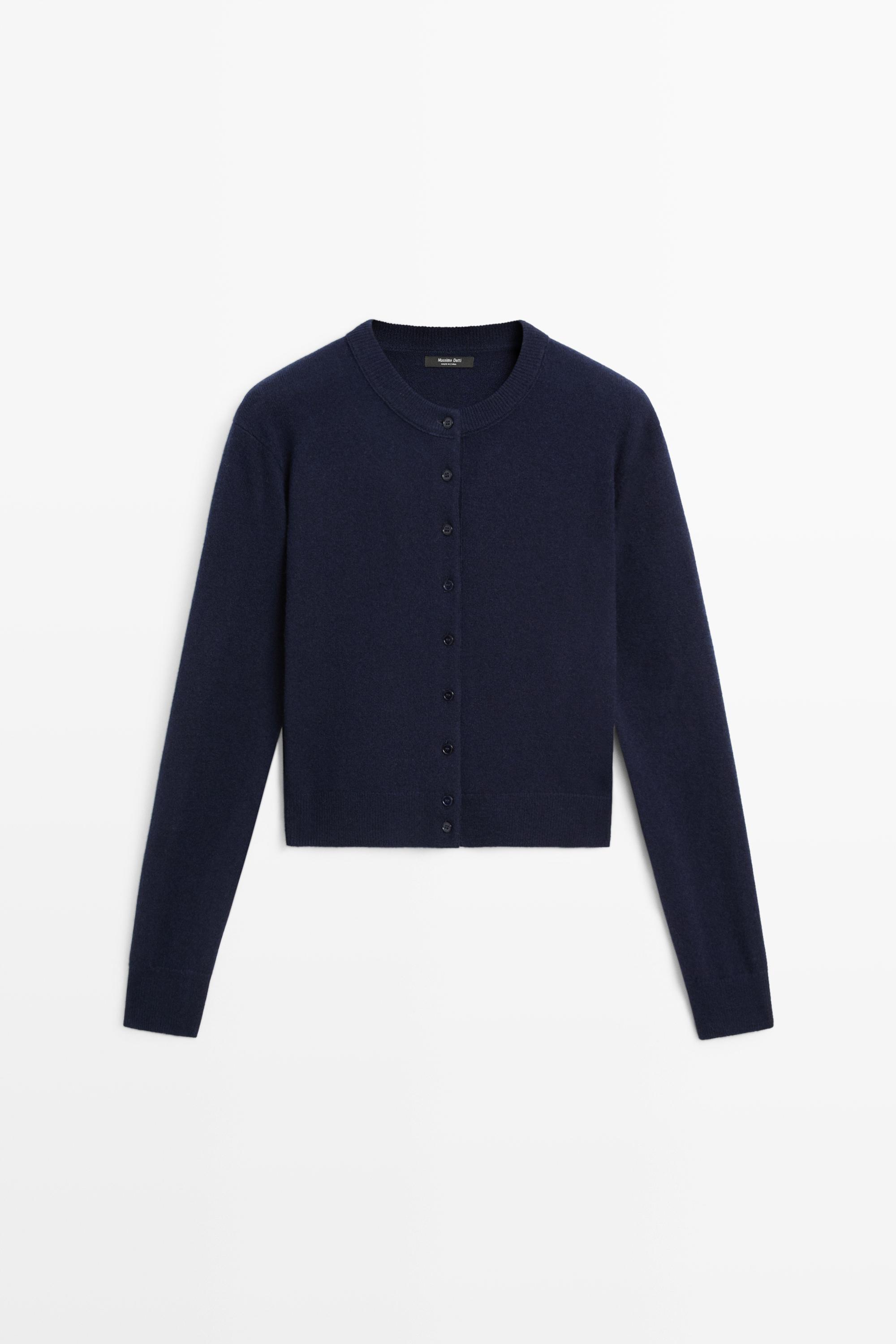 Button-detail knit cardigan