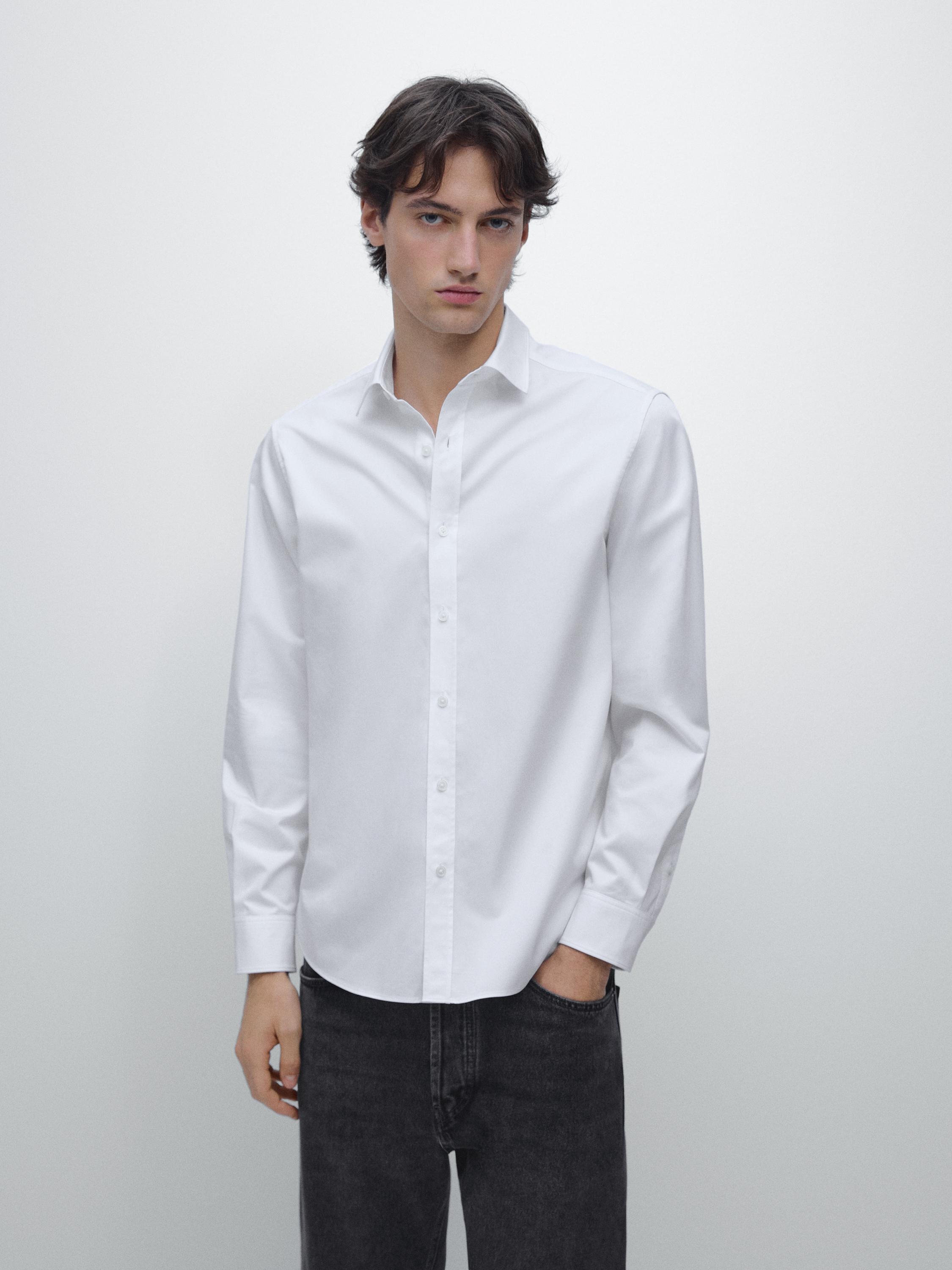Regular-fit 100% cotton shirt