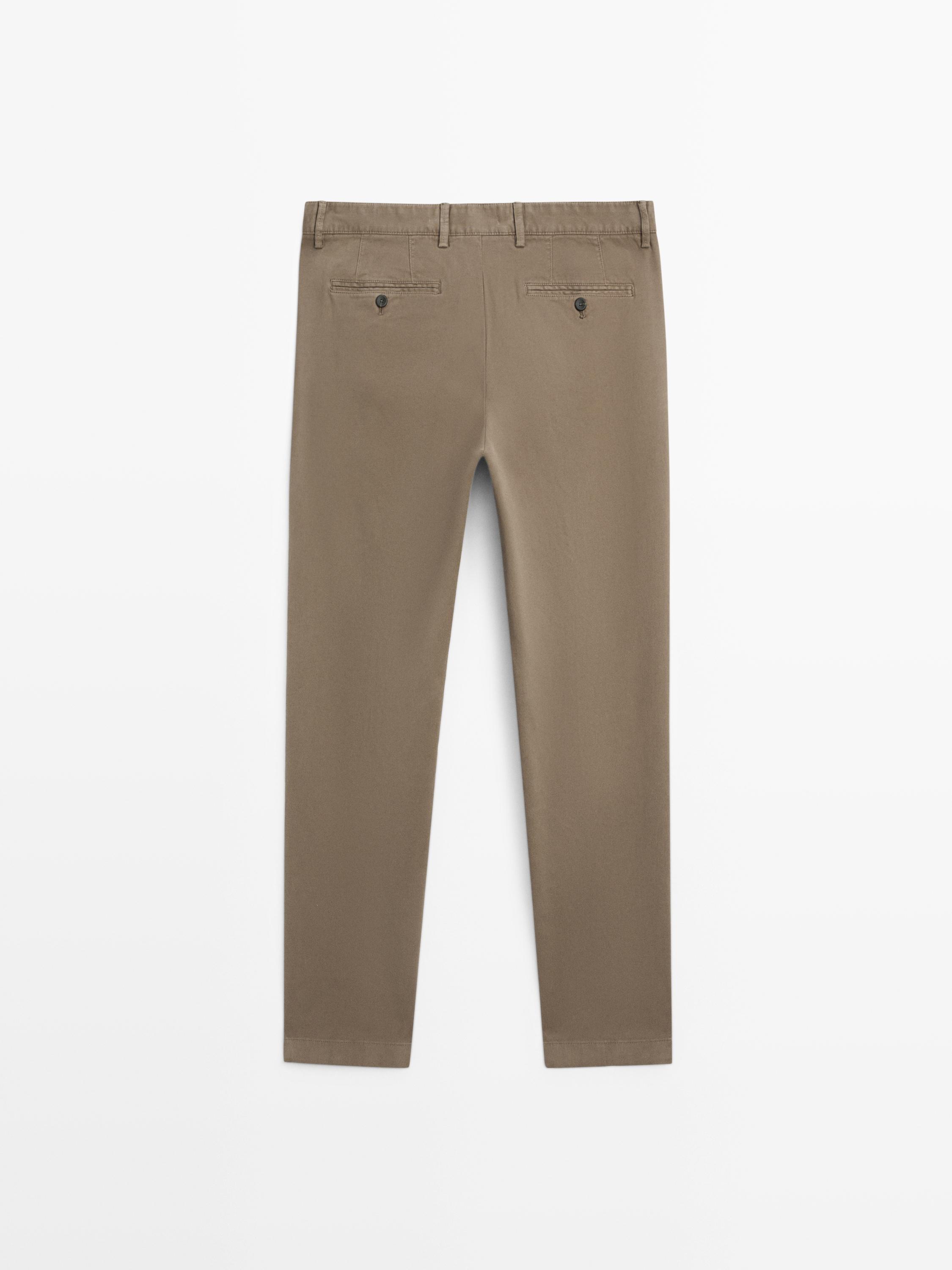 Pantaloni con microstruttura slim fit