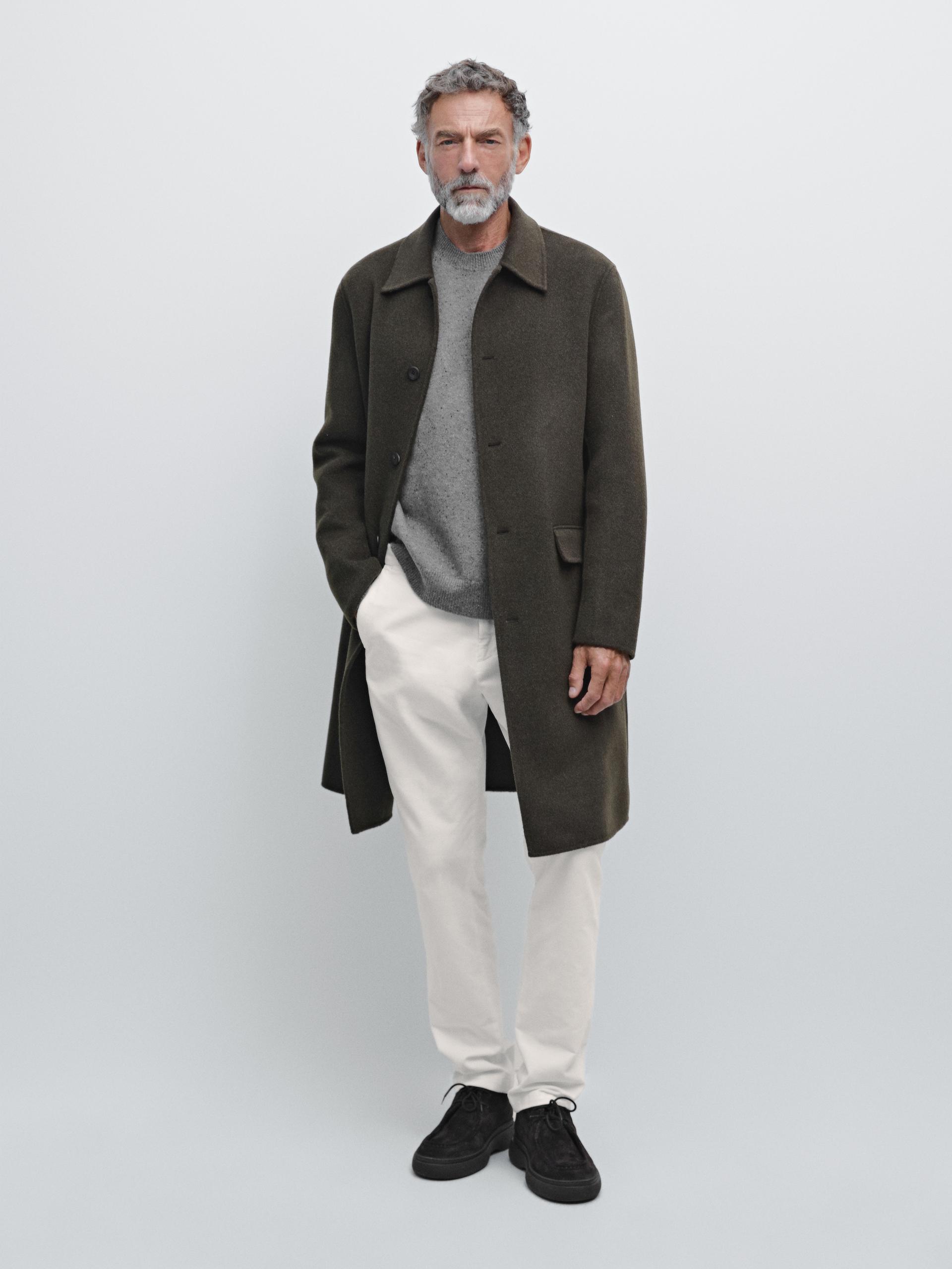 Pantalon Slim En Velours Côtelé - Cru - 44 - Massimo Dutti - Homme