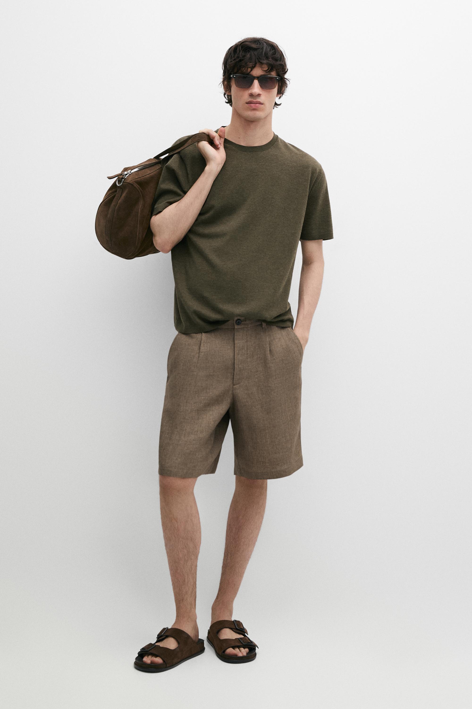100% cotton short sleeve knit sweater — GREEN