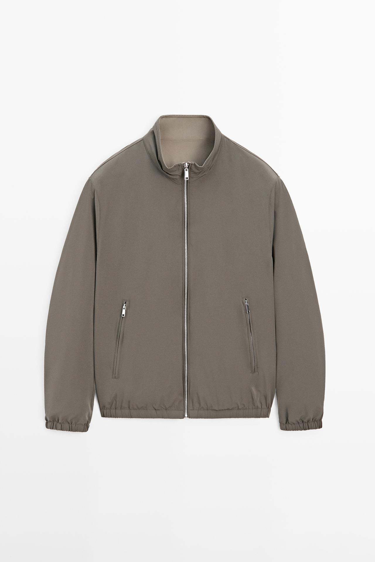 Massimo Dutti - Herre - Kort, Vendbar Jakke - Grå - L