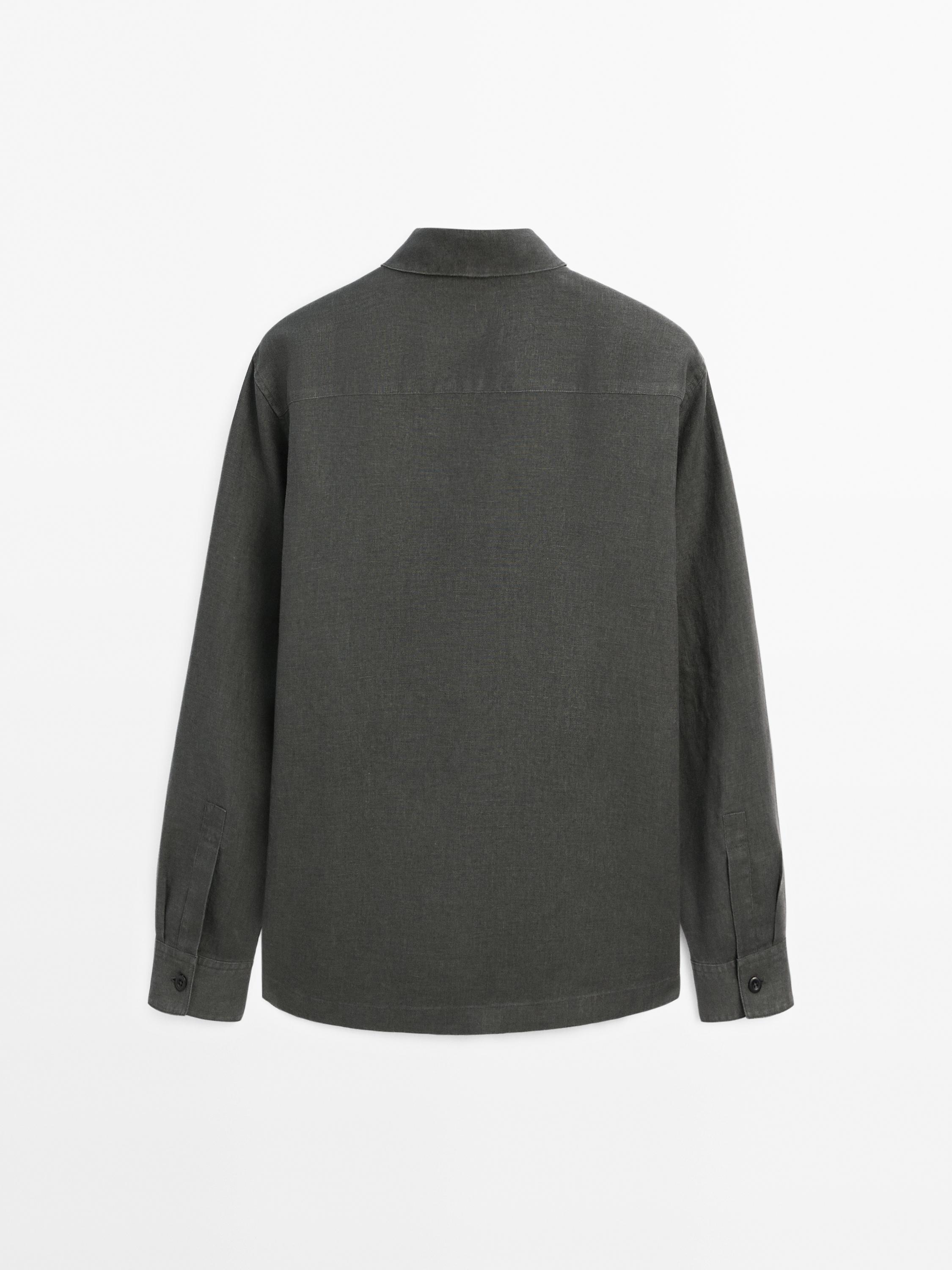 100% linen overshirt