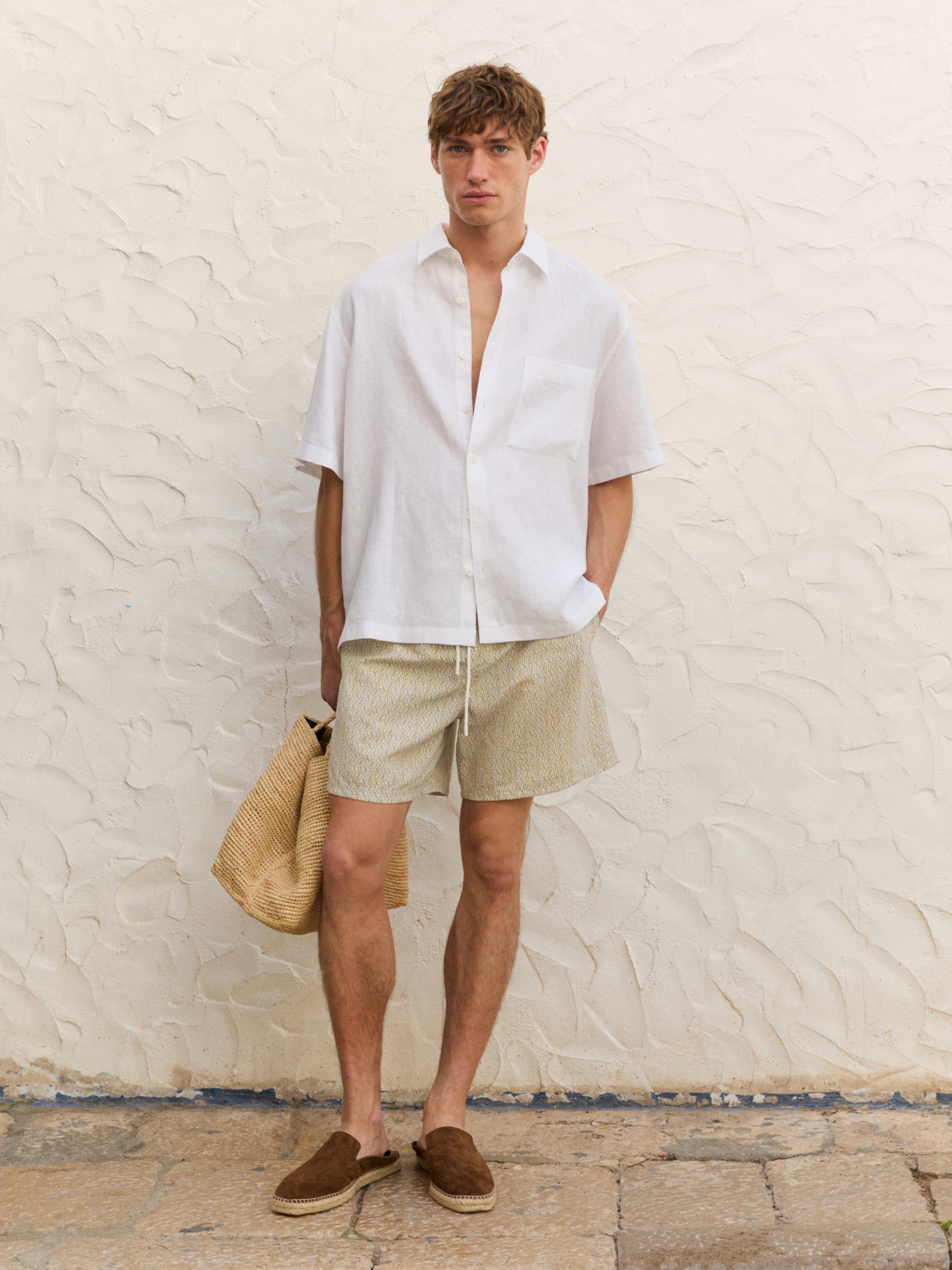 Printed swimming trunks