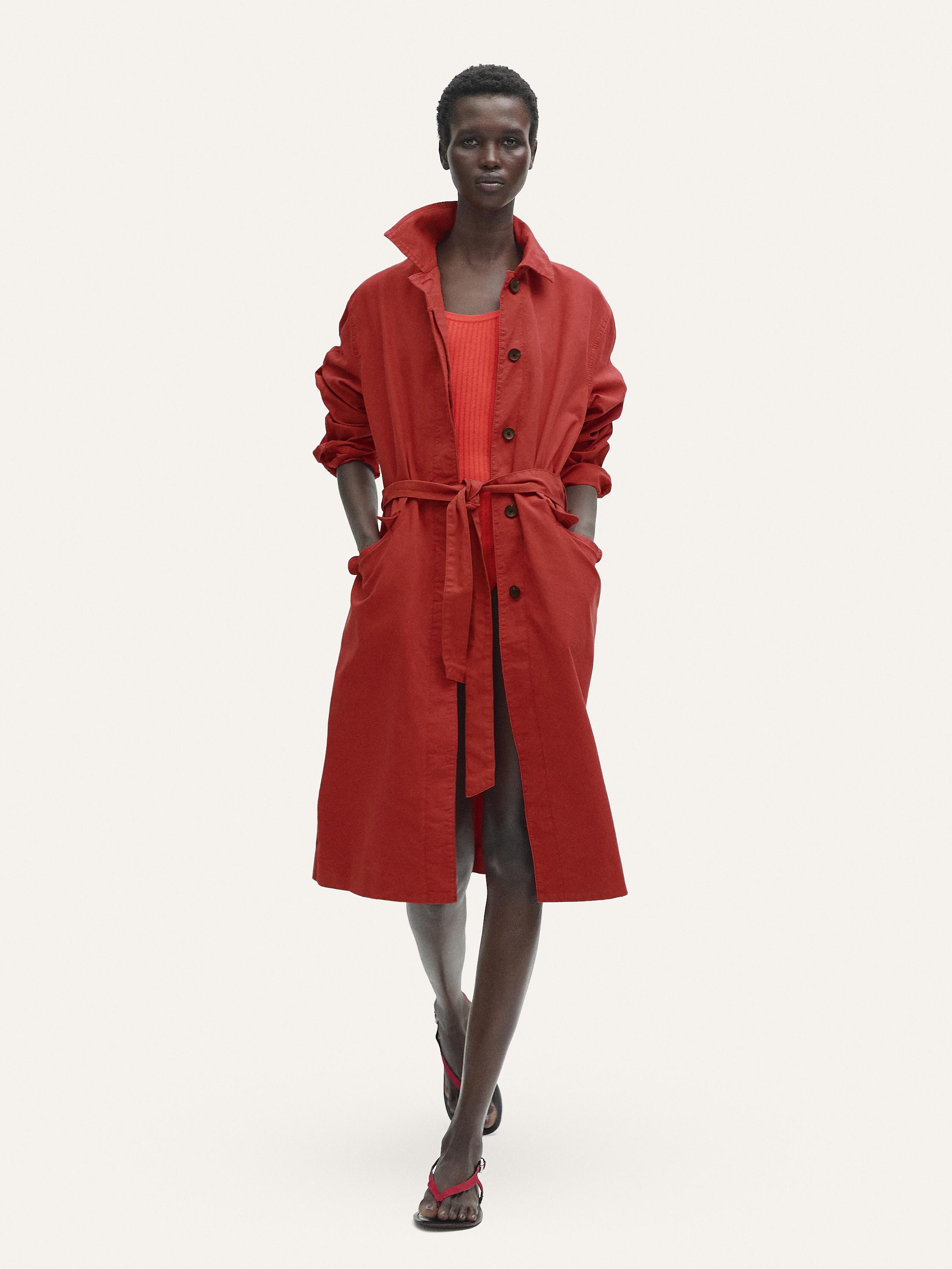 100% cotton trench coat