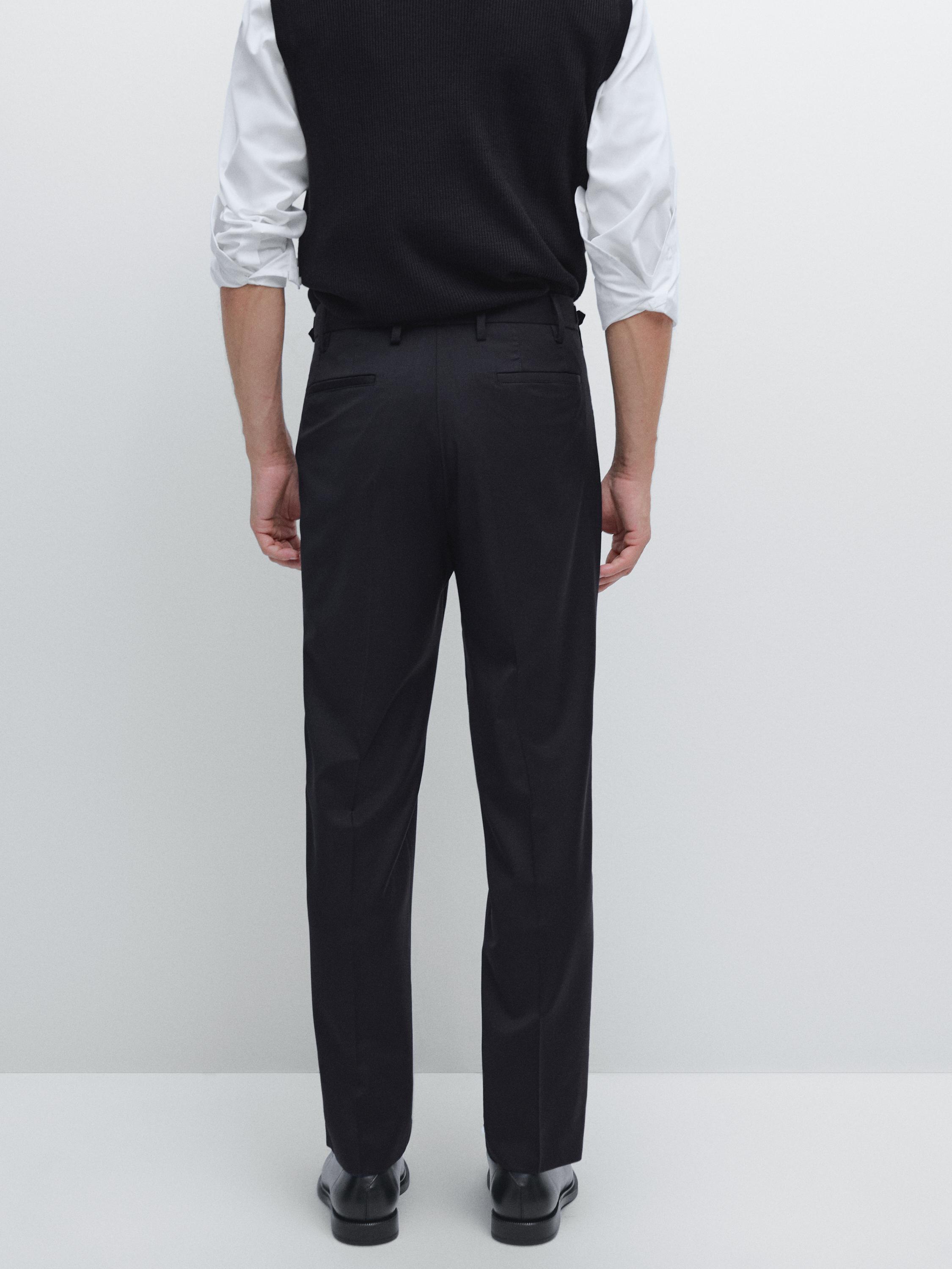 Wool blend smart trousers