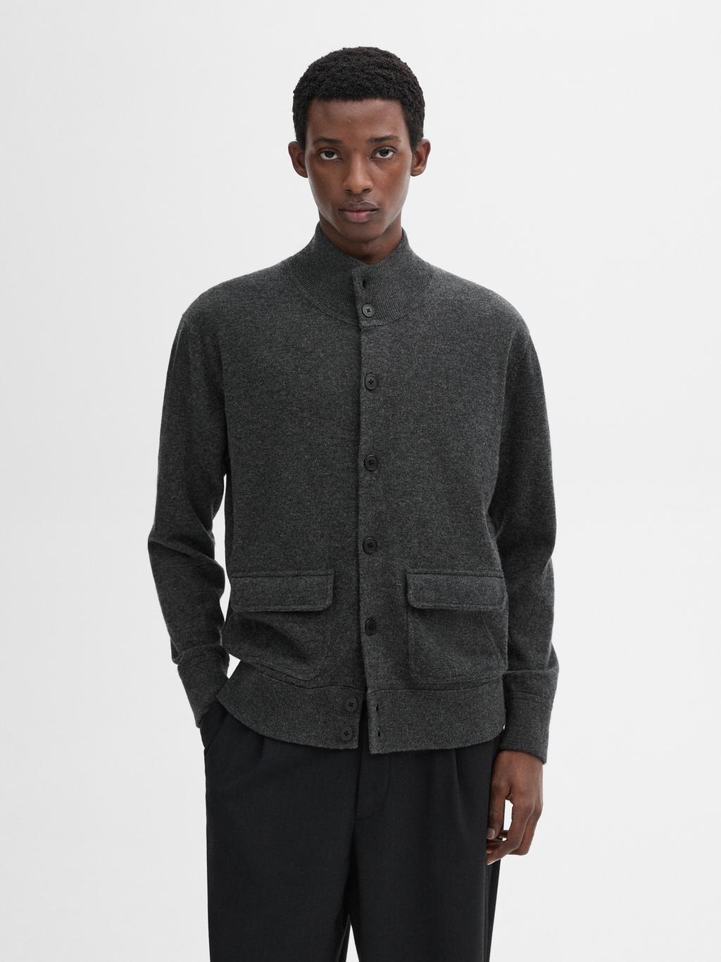 Cardigan Massimo Dutti Homme - Taille M, Noir, Occasion En Très Bon état