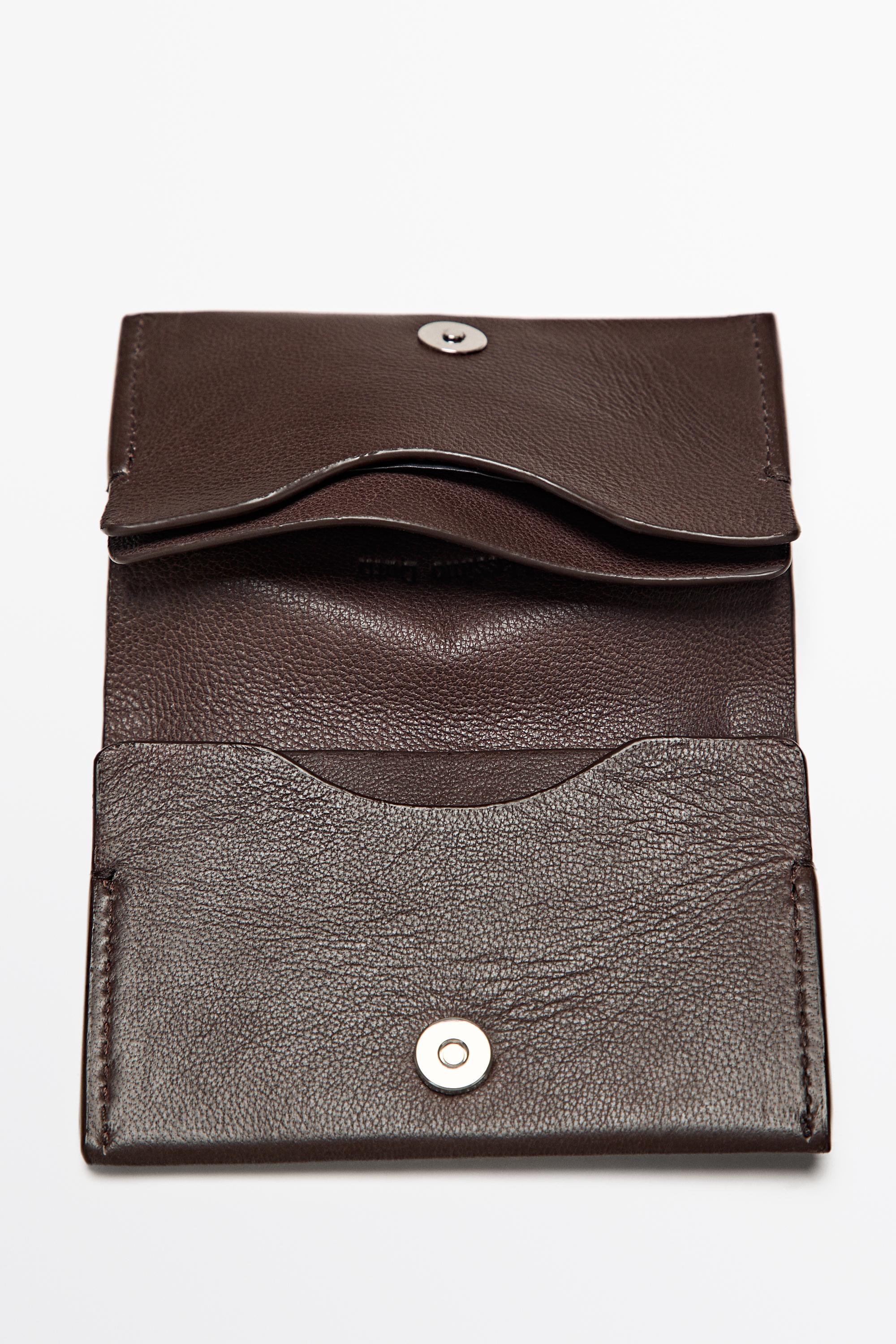 Nappa leather wallet — BROWN