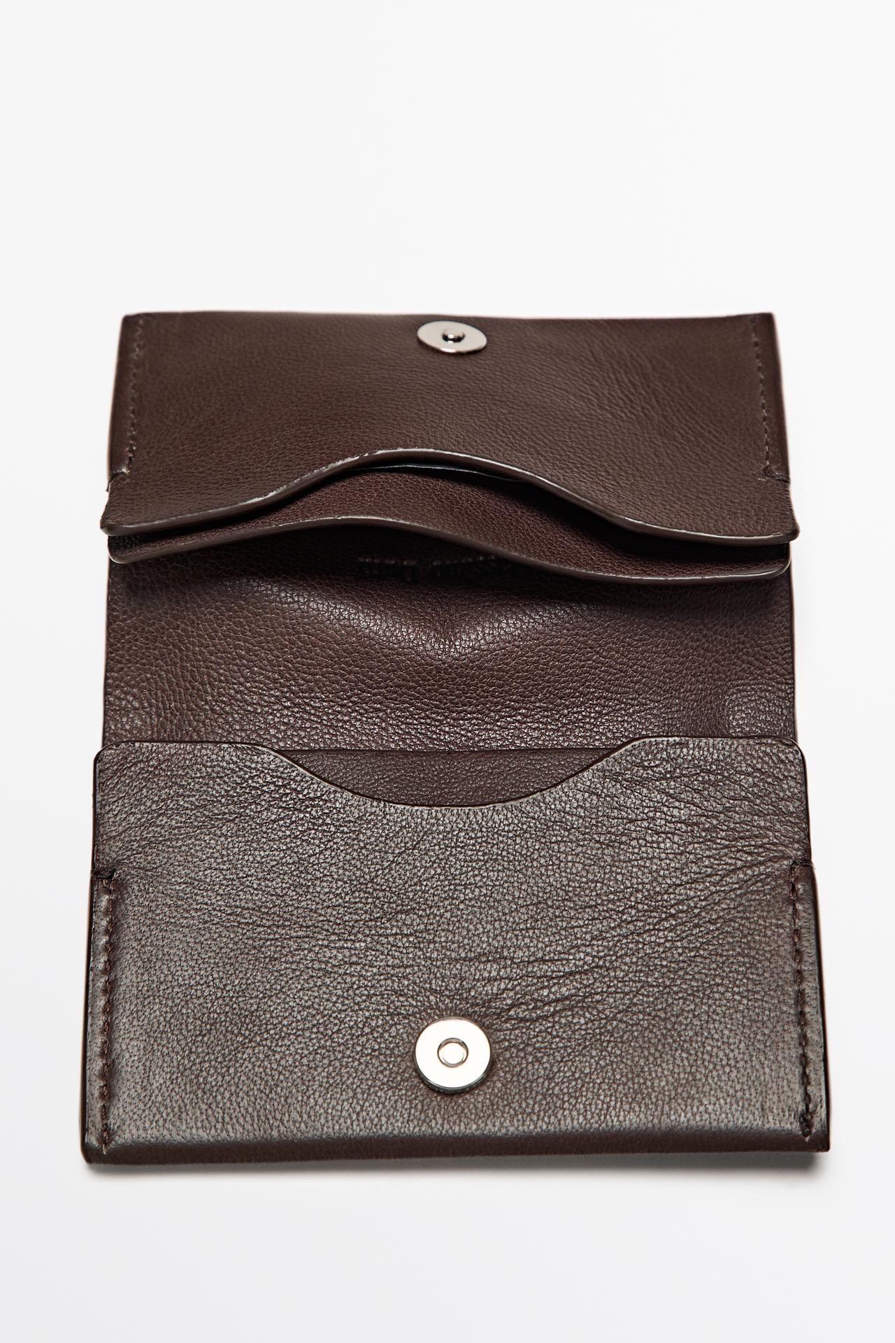 Nappa leather wallet — BROWN