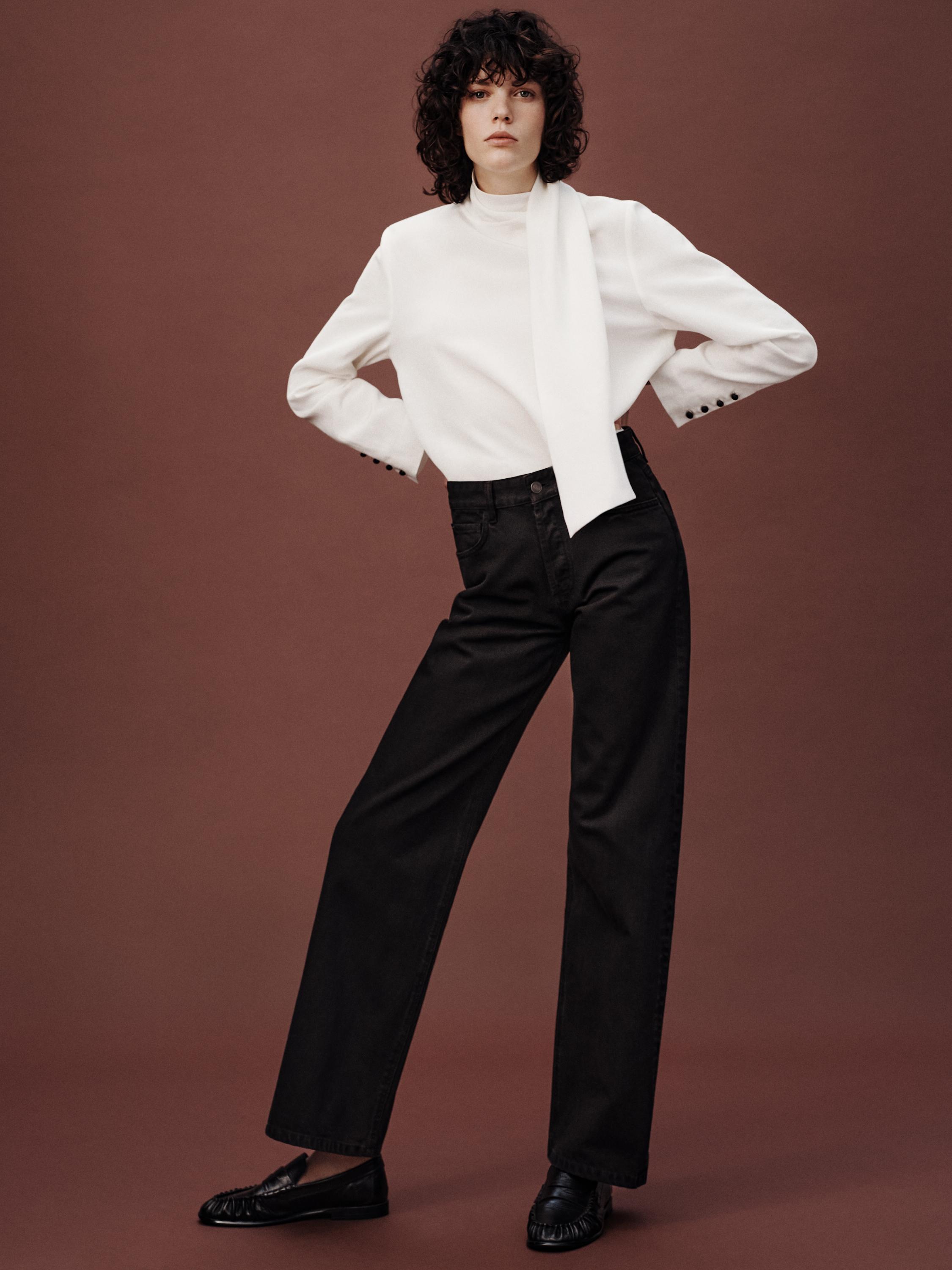 Flowing shirt with button details — Off white