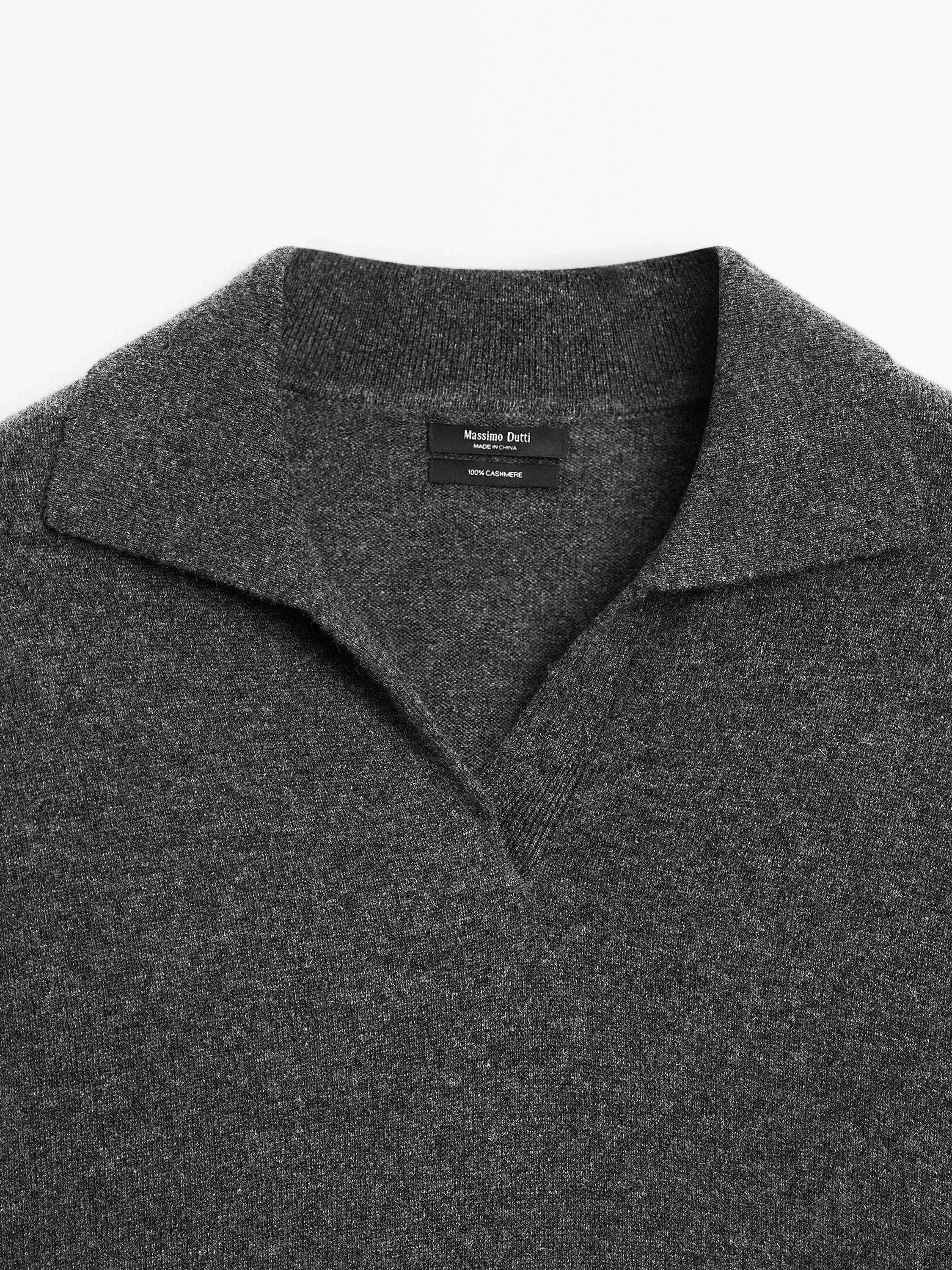 100% cashmere oversize knit sweater — MEDIUM GREY