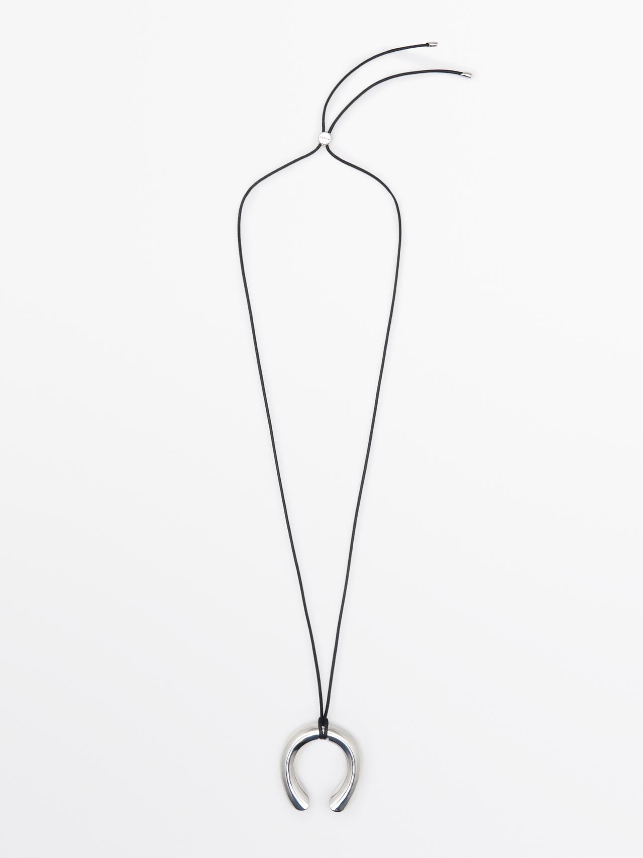 Collana Con Elemento A Ferro Di Cavallo - Argento - 01 - Massimo Dutti - Femminile