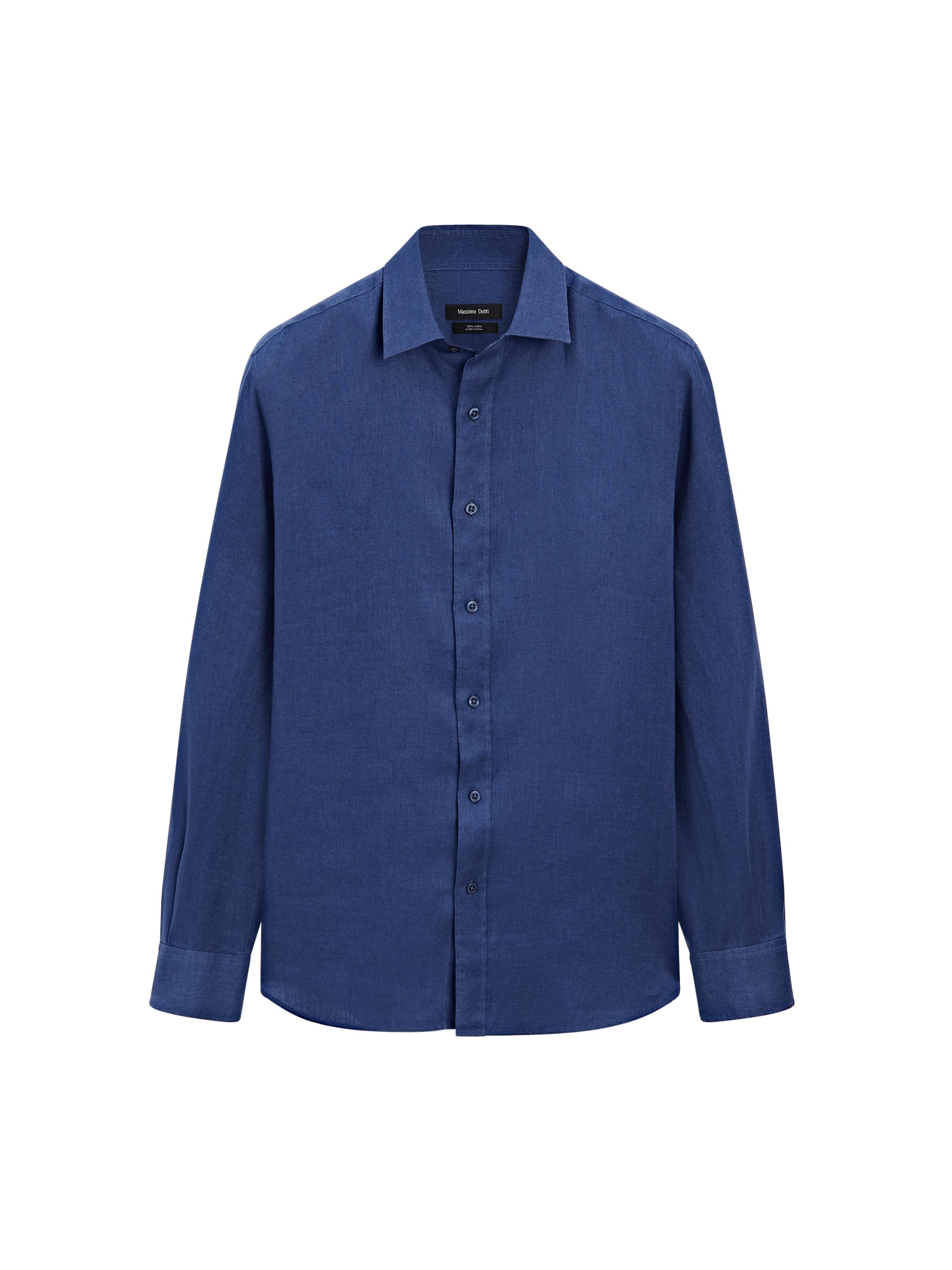 【MassimoDutti】100%リネンレギュラーフィットストライプシャツ 00100777407-c.jpg?ts=