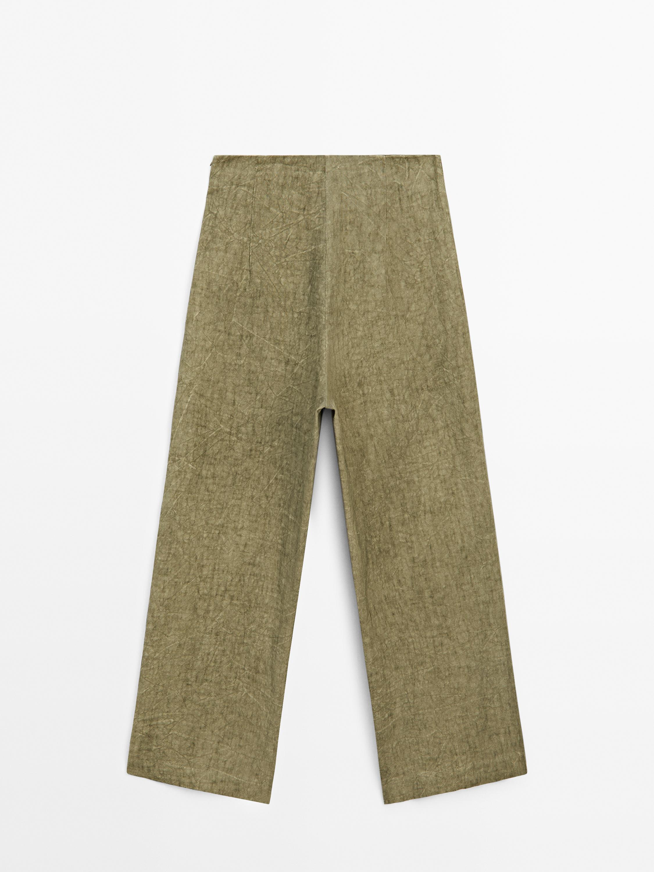 Flowing 100% linen trousers