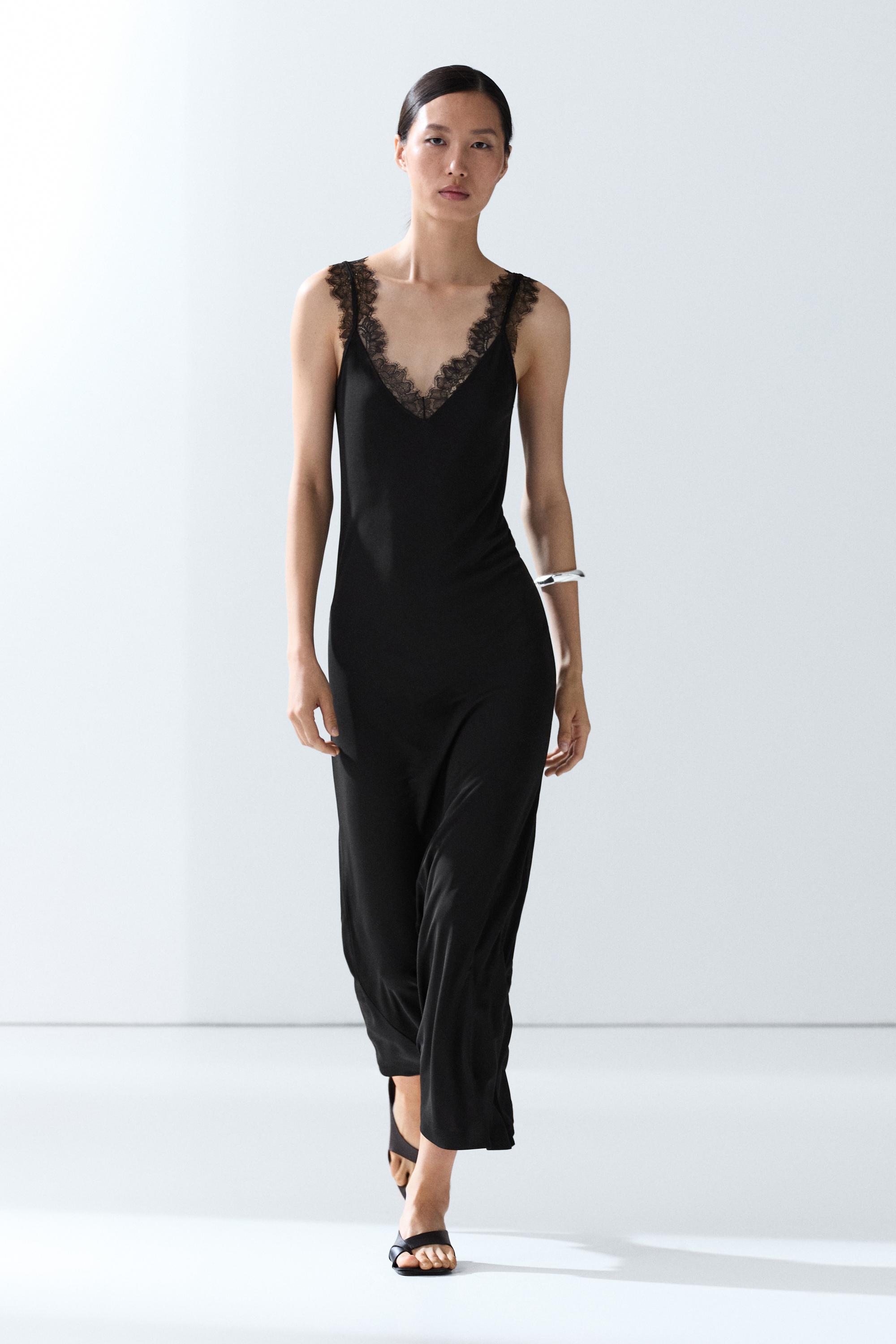 black dress with silver sandals Little Black Midi Dress