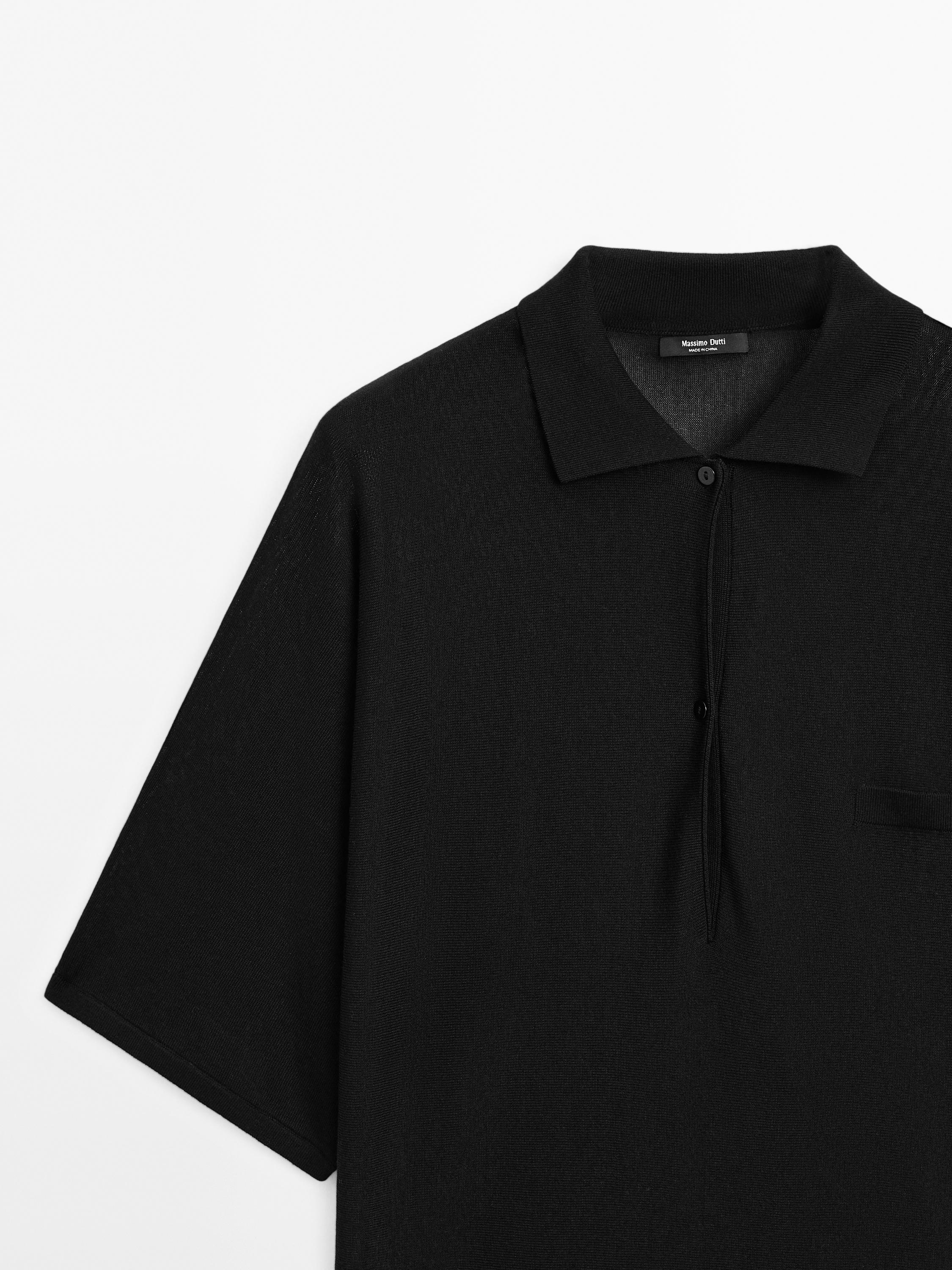 Flowing cape-style polo shirt