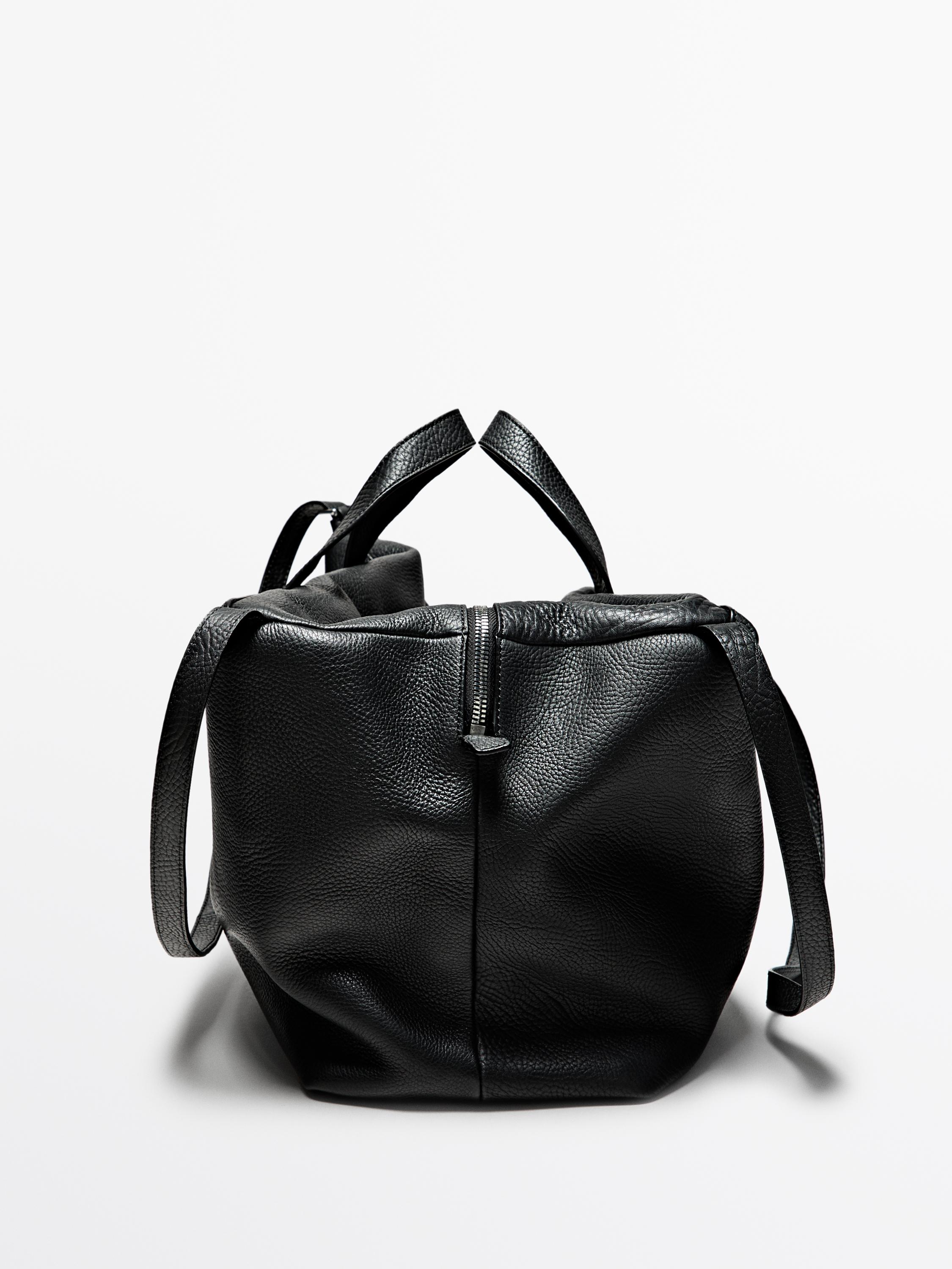 Sac duffle en cuir nappa