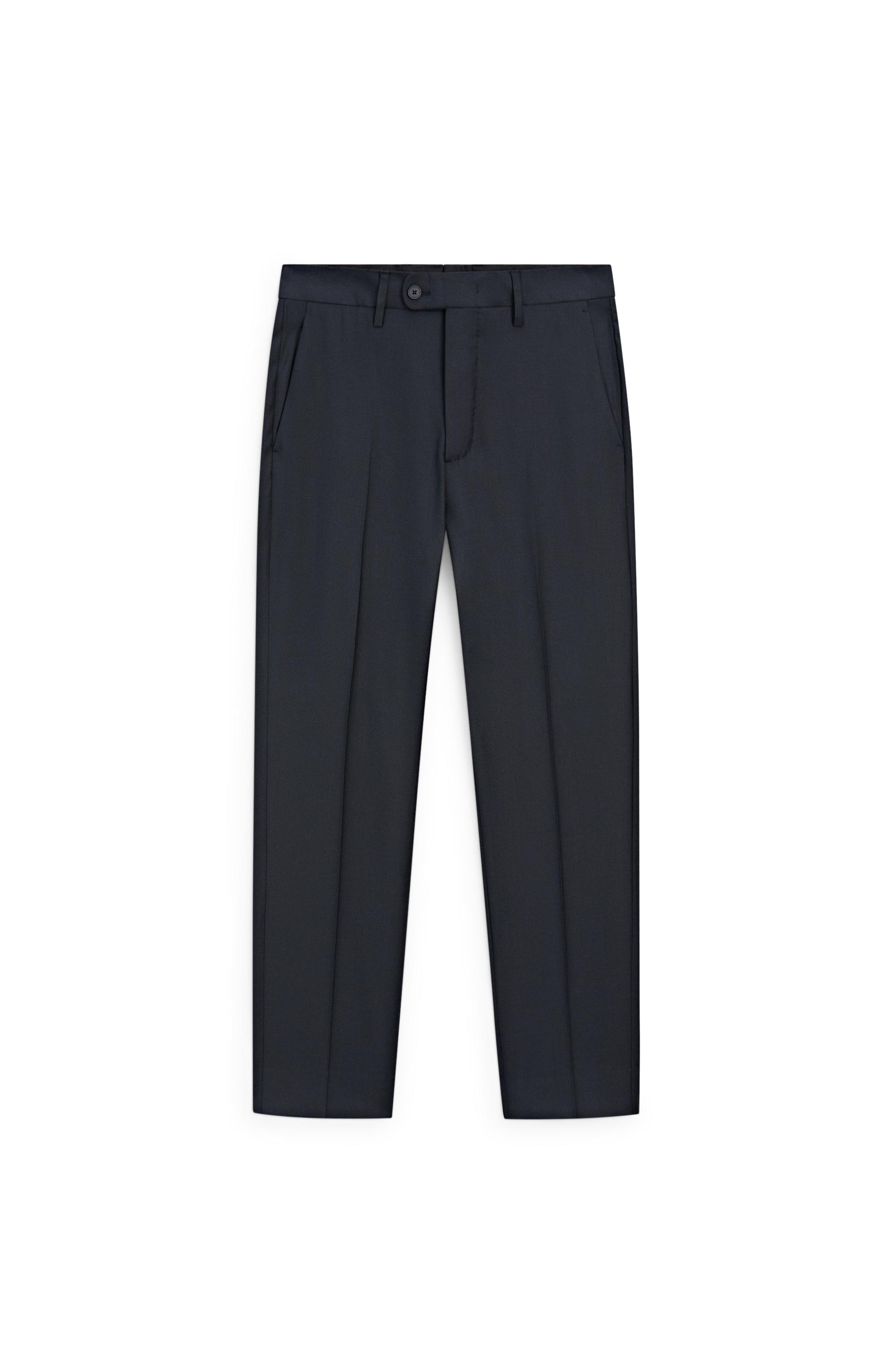 100% wool suit trousers — NAVY BLUE