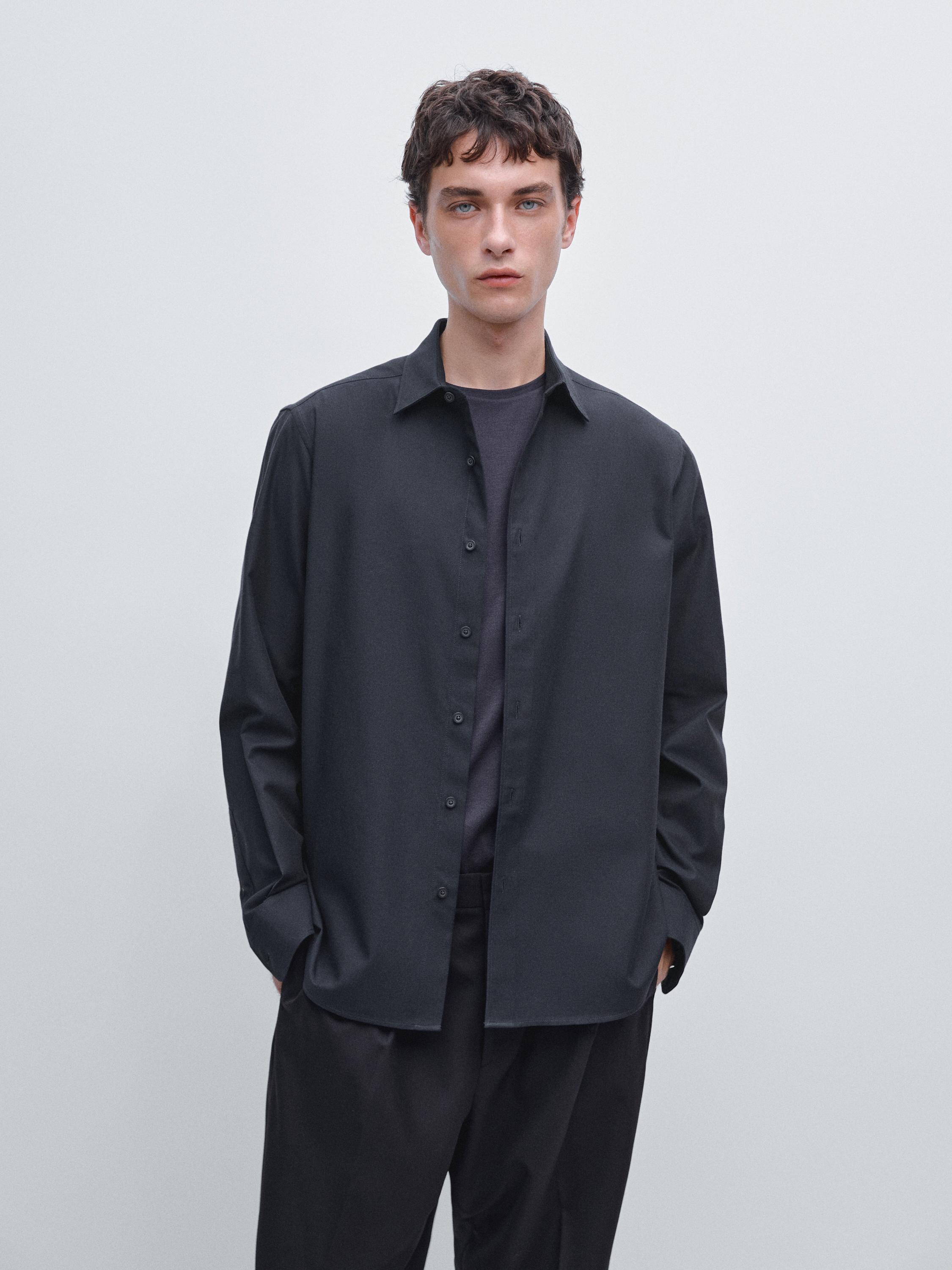 Regular fit twill shirt