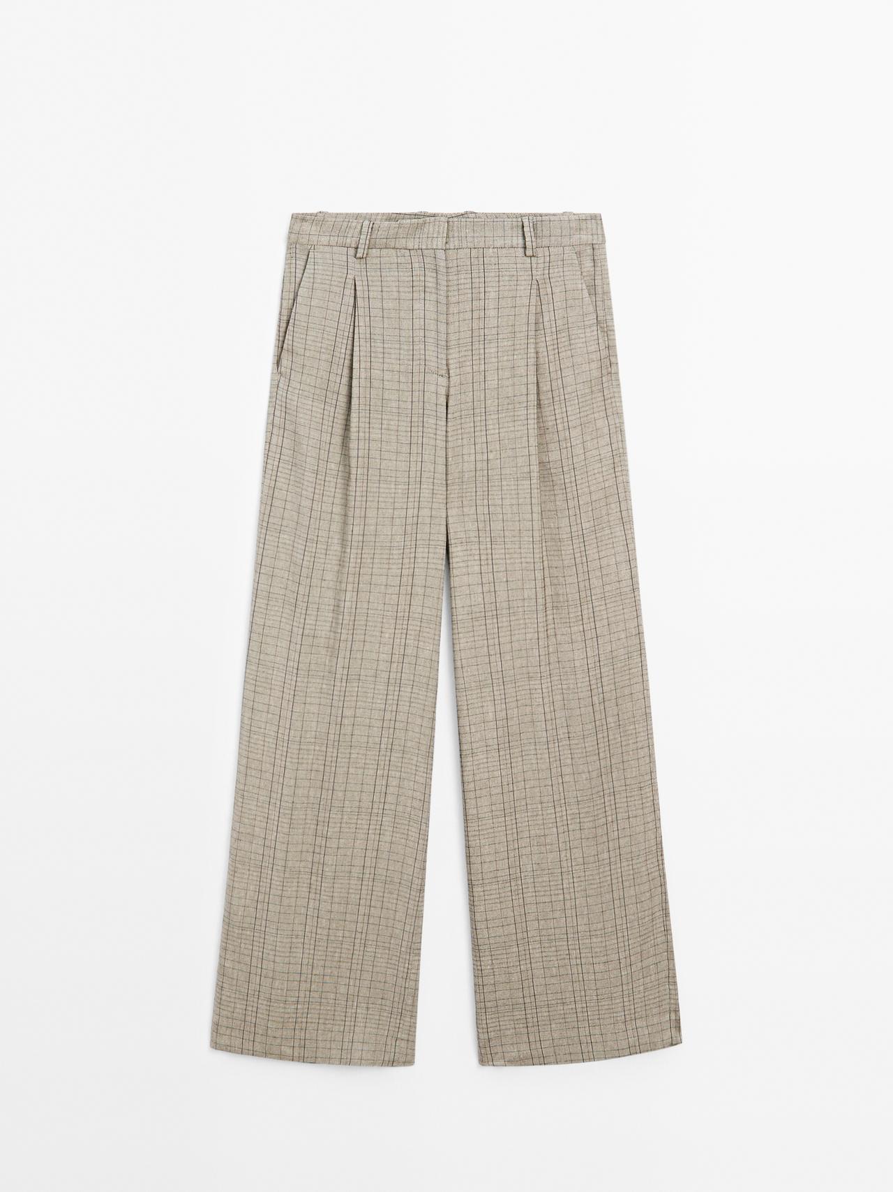 Massimo Dutti - Dame - Ternede Habitbukser - Beige - 42