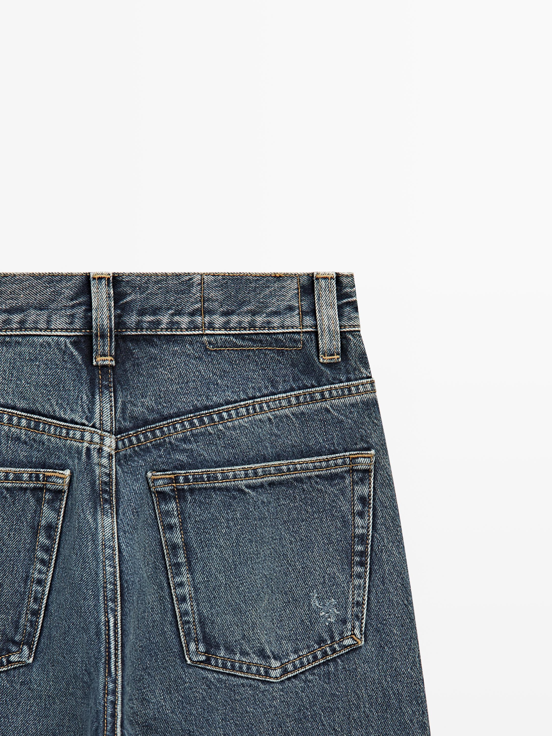 High-waist wide-leg jeans — MEDIUM BLUE