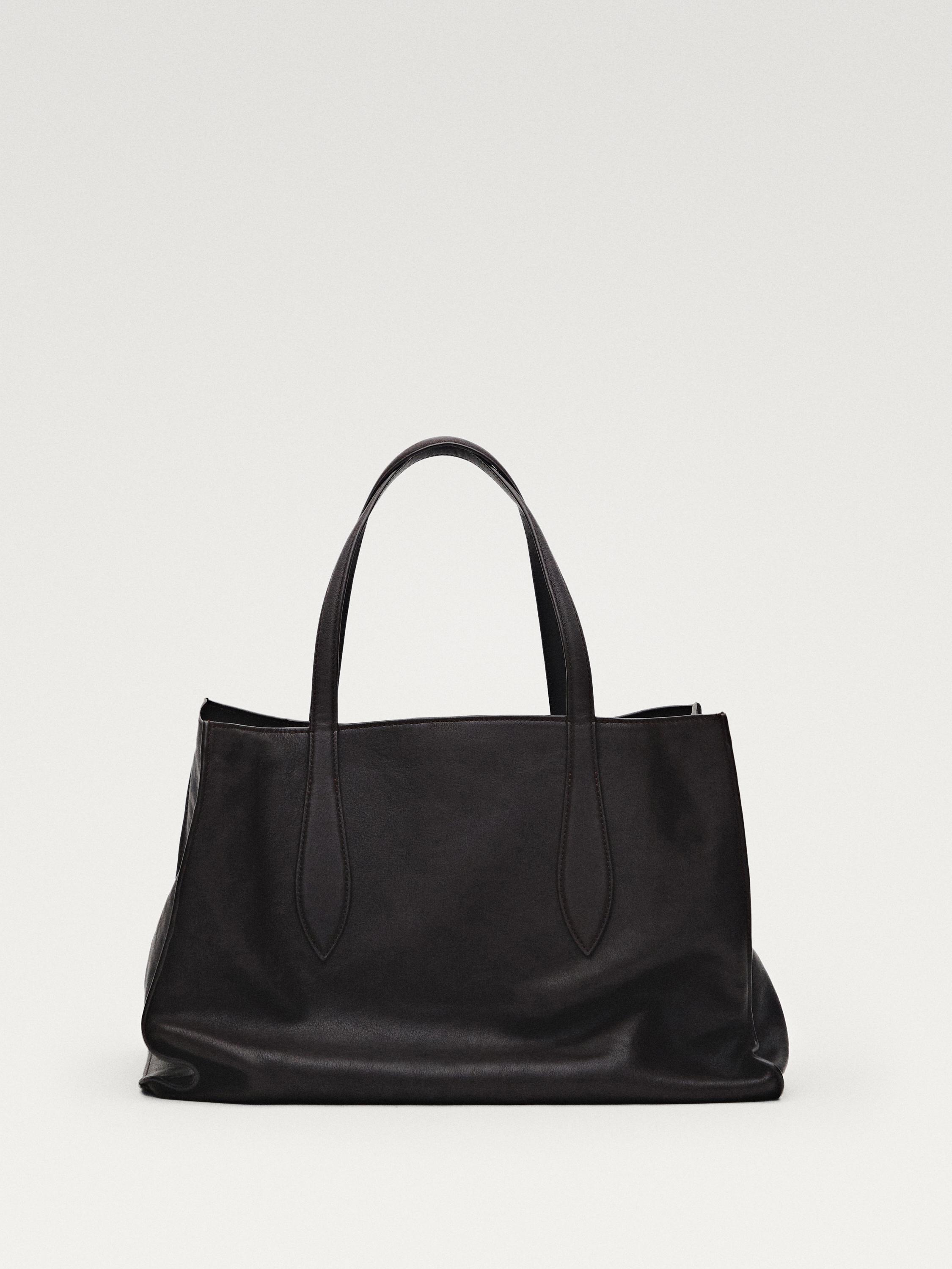 Nappa leather maxi tote bag