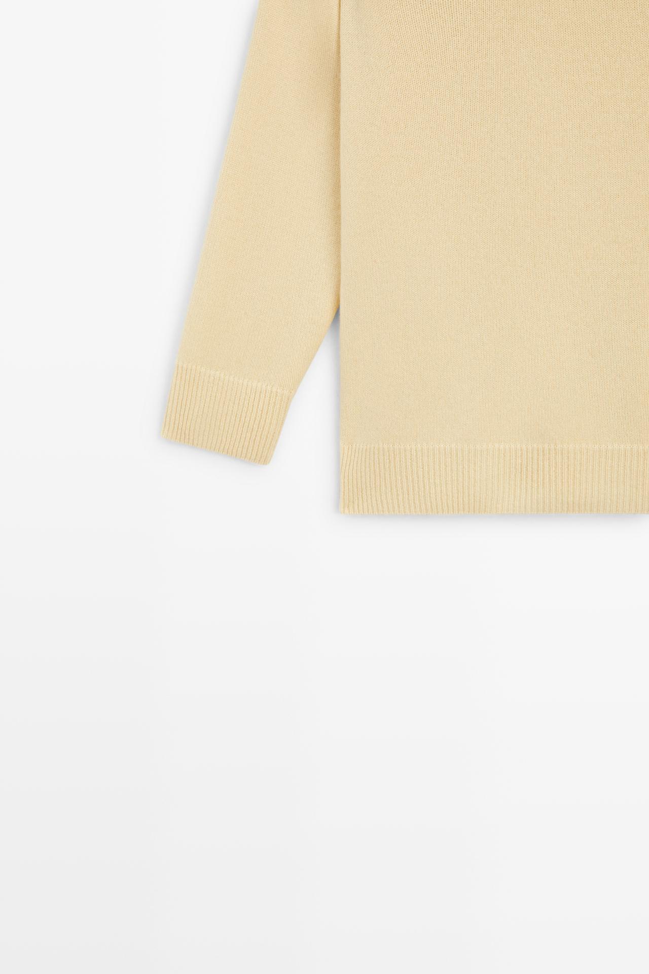 100% cashmere oversize knit sweater — Vanilla