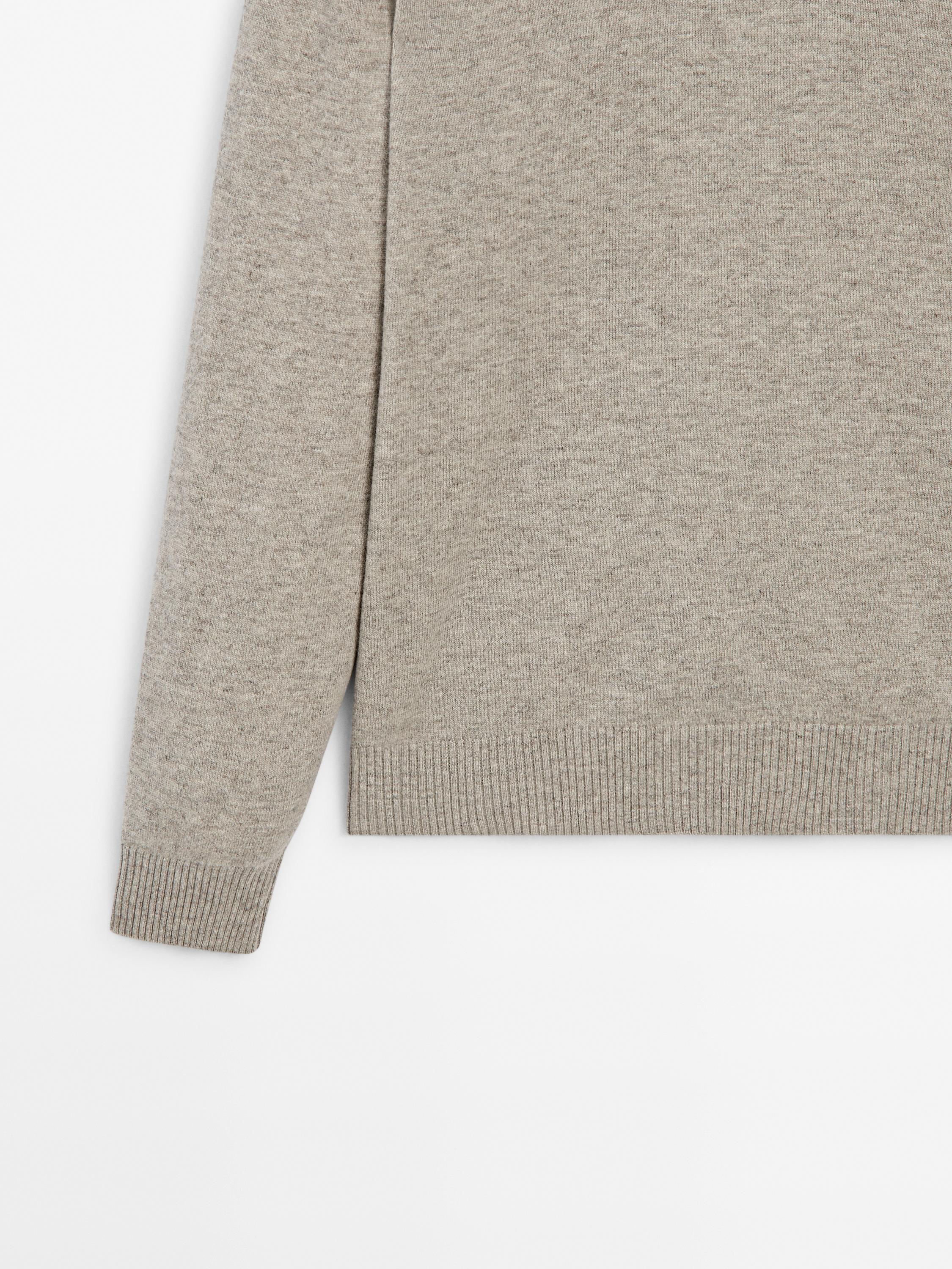 100% wool knit polo sweater