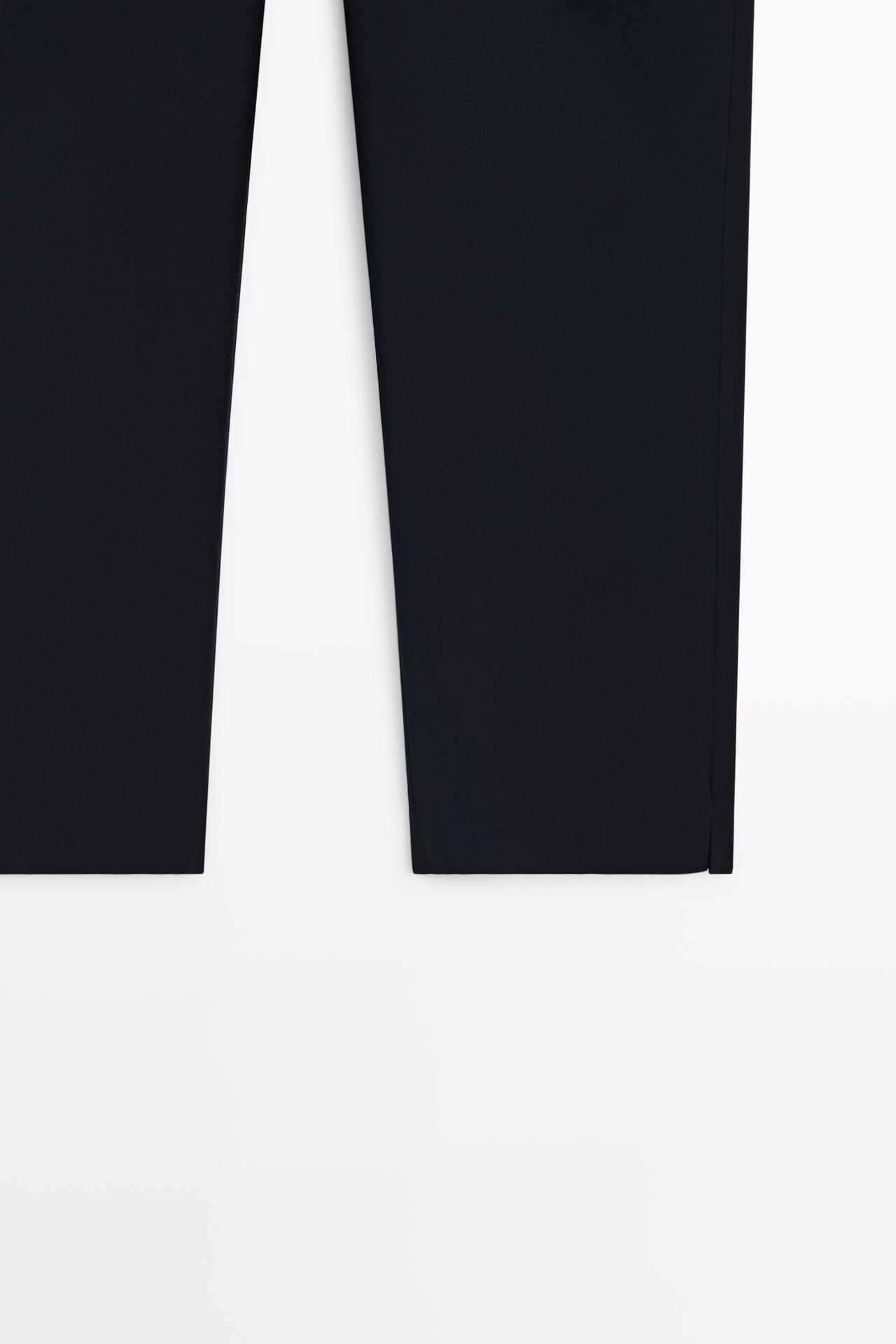 Straight-leg stretch pants — NAVY BLUE