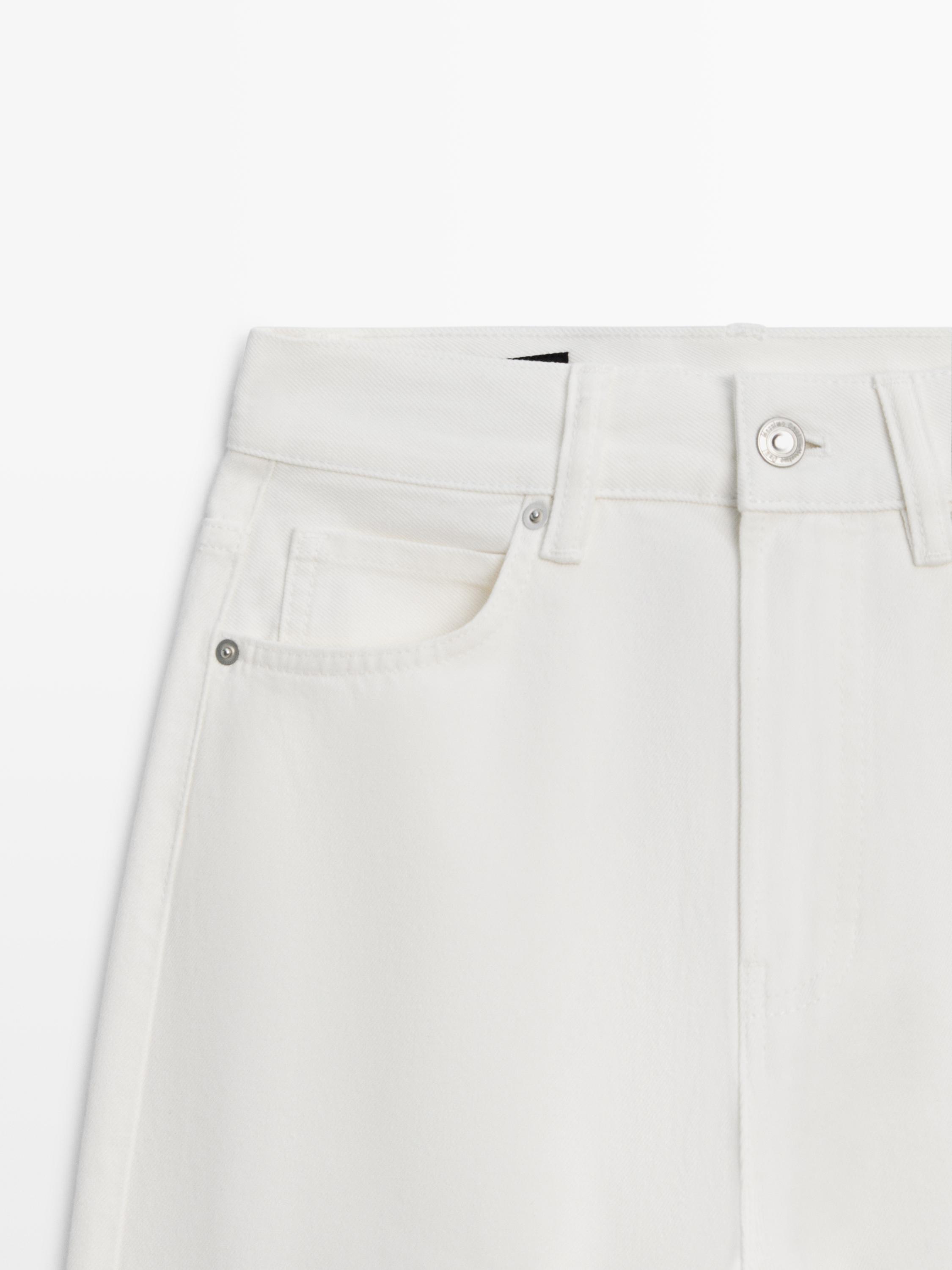 High-waist flare fit jeans — Off white
