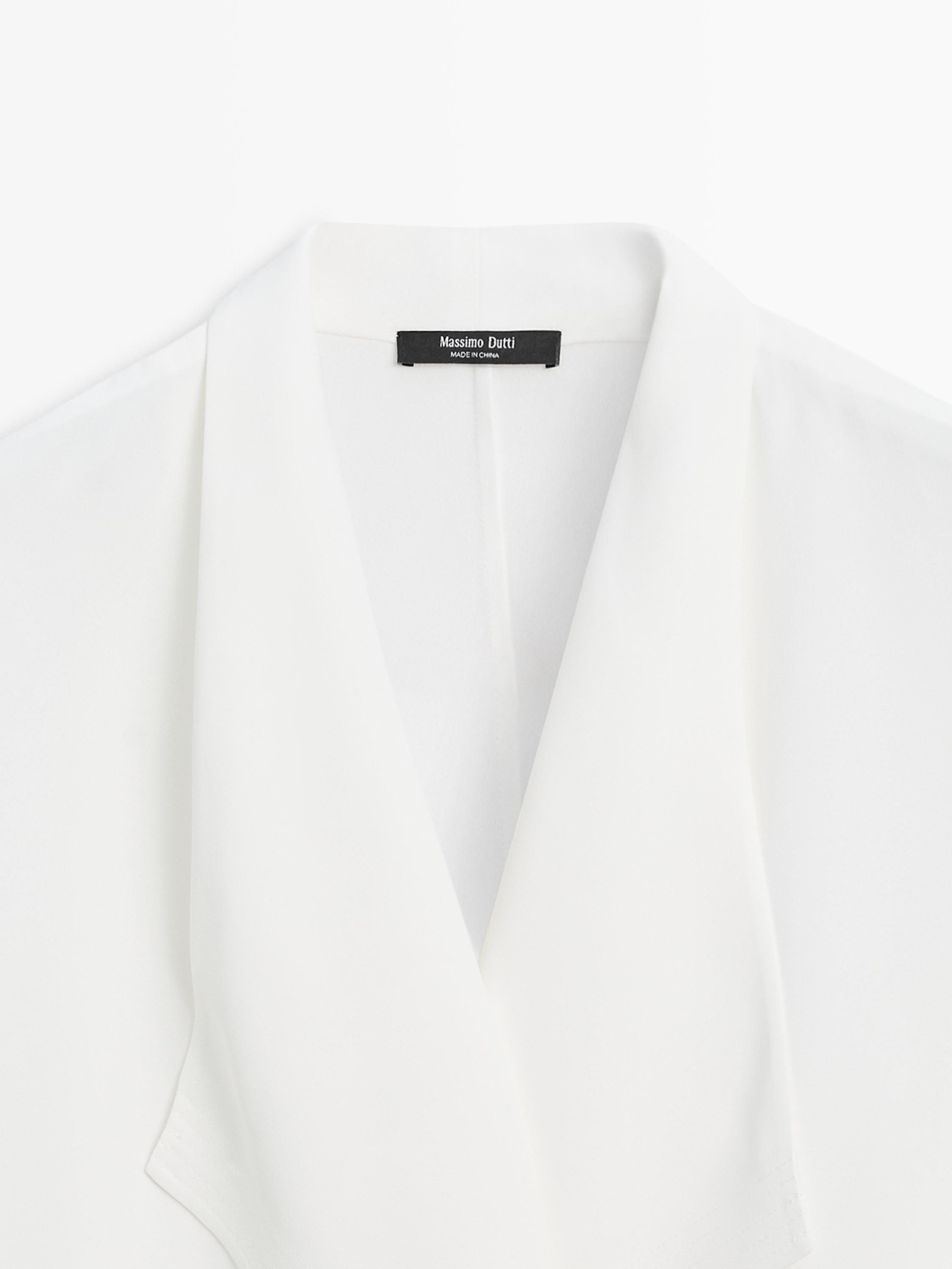 Crepe suit waistcoat — Off white