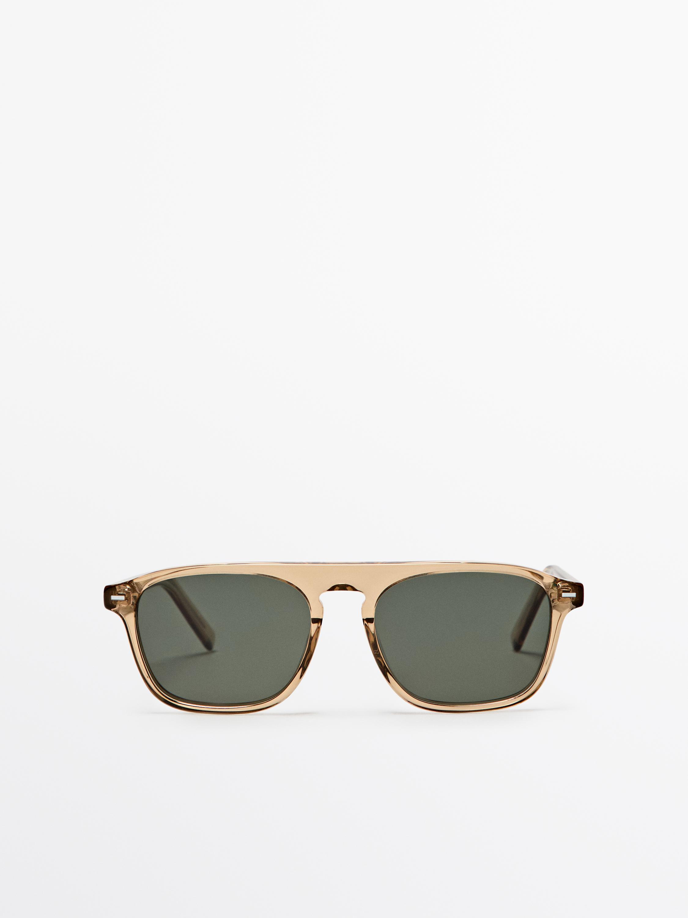 D-frame sunglasses — Mustard
